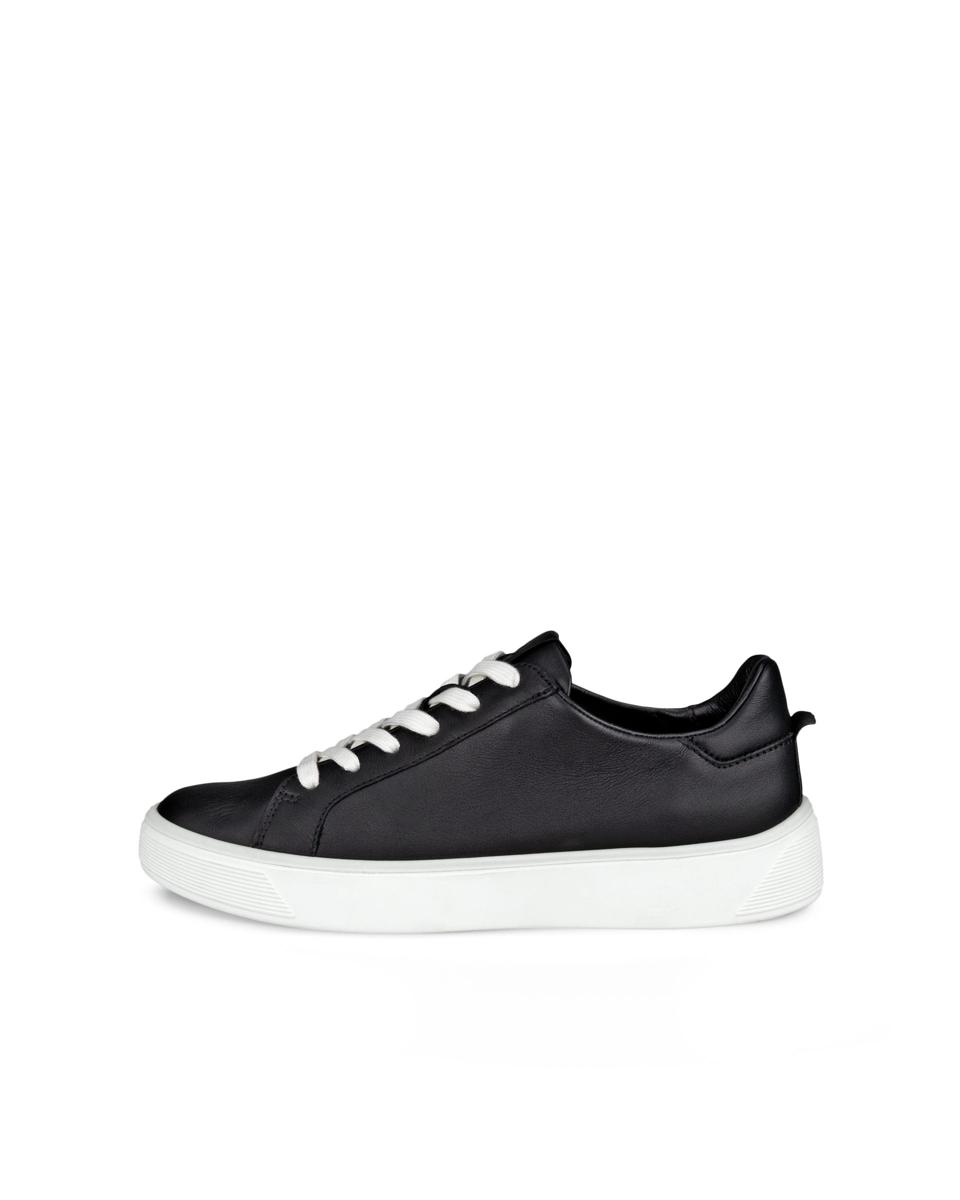 ECCO® Street Tray baskets en cuir pour femme - Noir - Outside