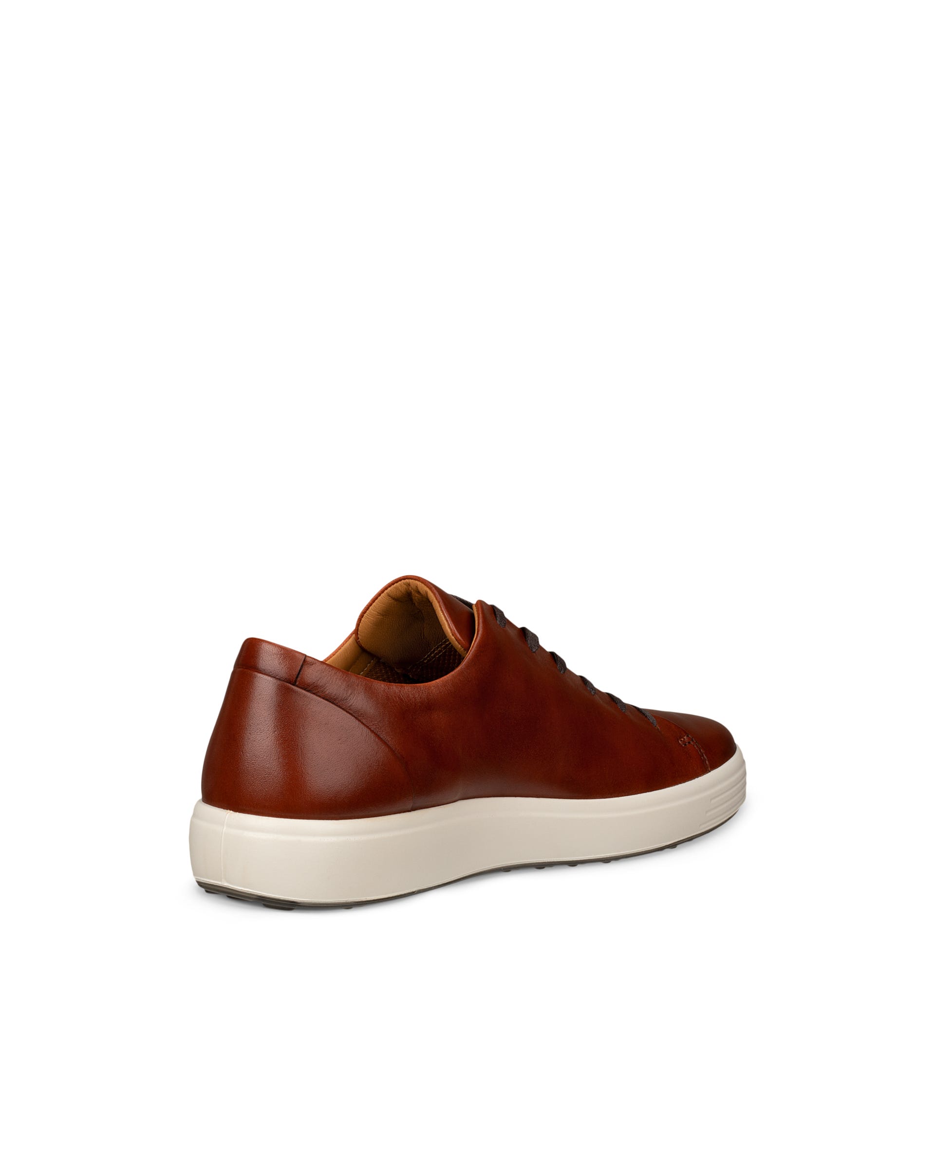 Men's ECCO® Soft 7 Leather Lace-Up Shoe - Brown - Outside