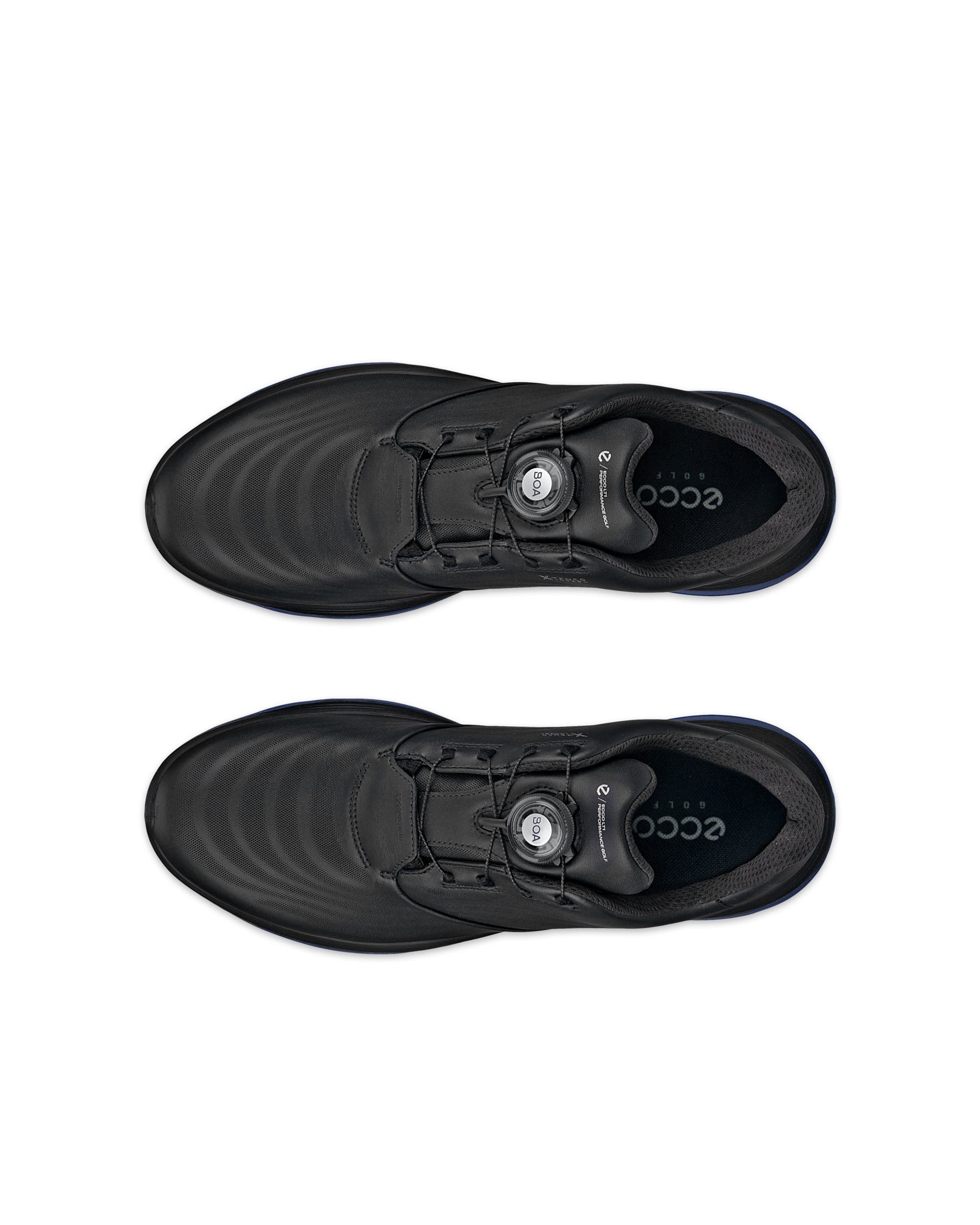 ECCO Men's Golf Lt1 Shoes - Black - Top left pair