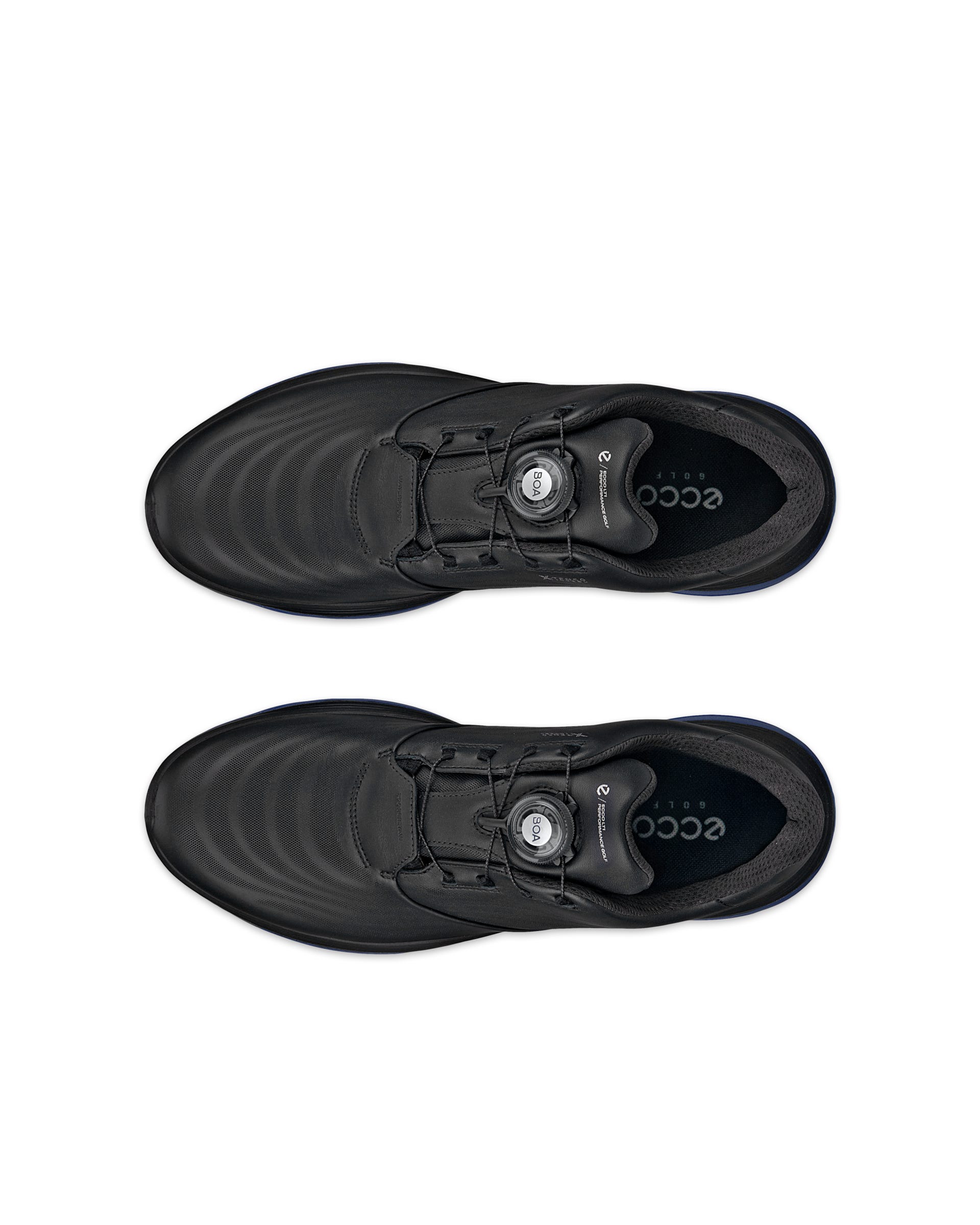 ECCO Men's Golf Lt1 Shoes - Black - Top left pair