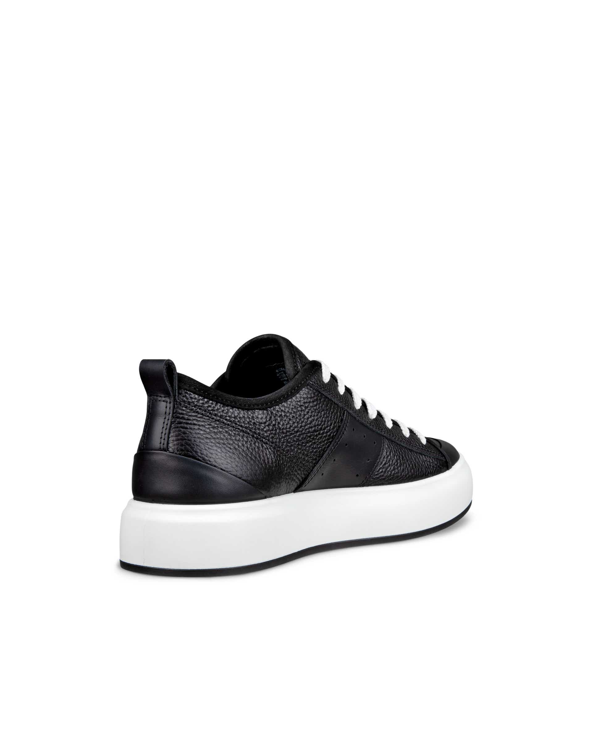 ECCO® Street Ace baskets en cuir pour femme - Noir - Back
