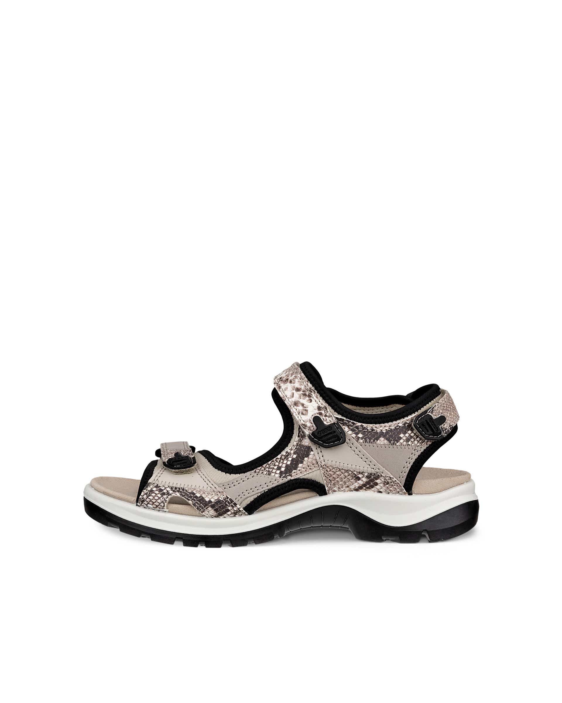 Women's ECCO® Offroad Leather Outdoor Sandal - Beige - Outside