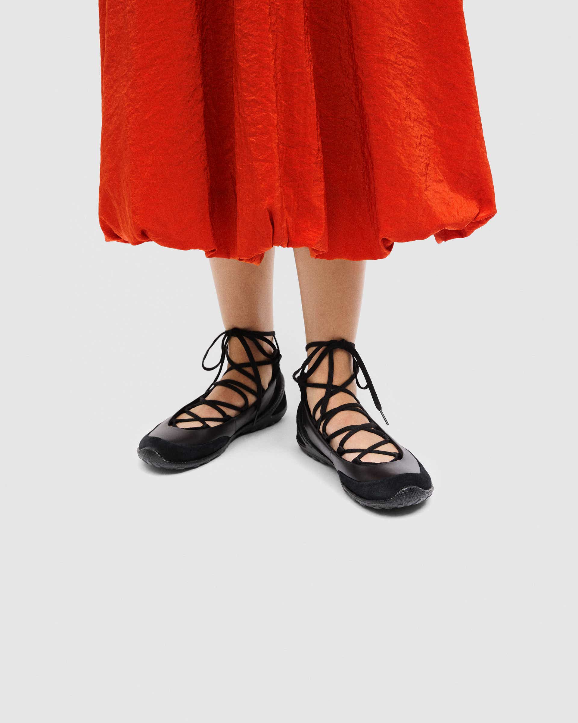 Women's ECCO® Biom Lite Leather Lace-Up Sneaker - Black - Lifestyle image-1