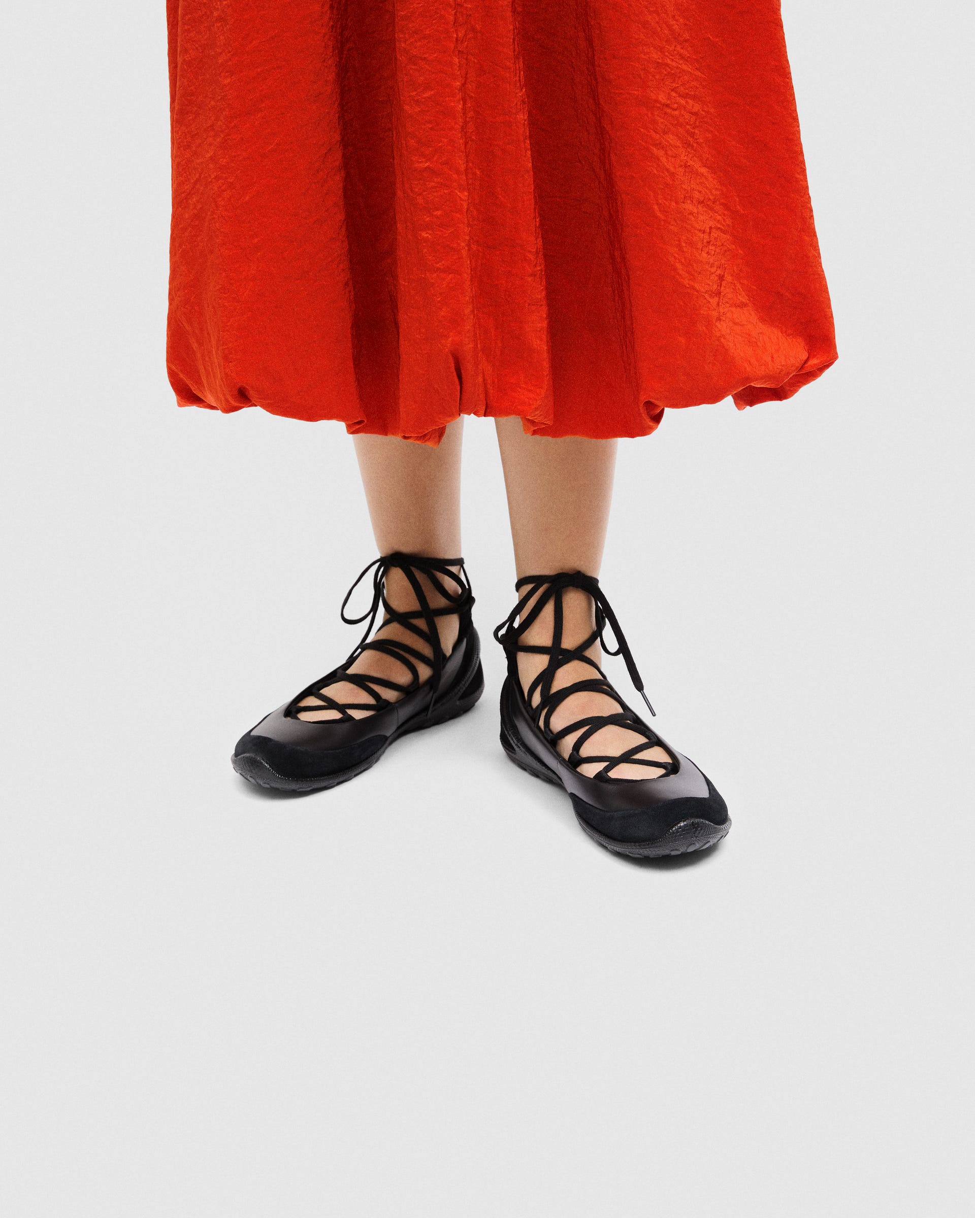 Women's ECCO® Biom Lite Leather Lace-Up Sneaker - Black - Lifestyle image-1