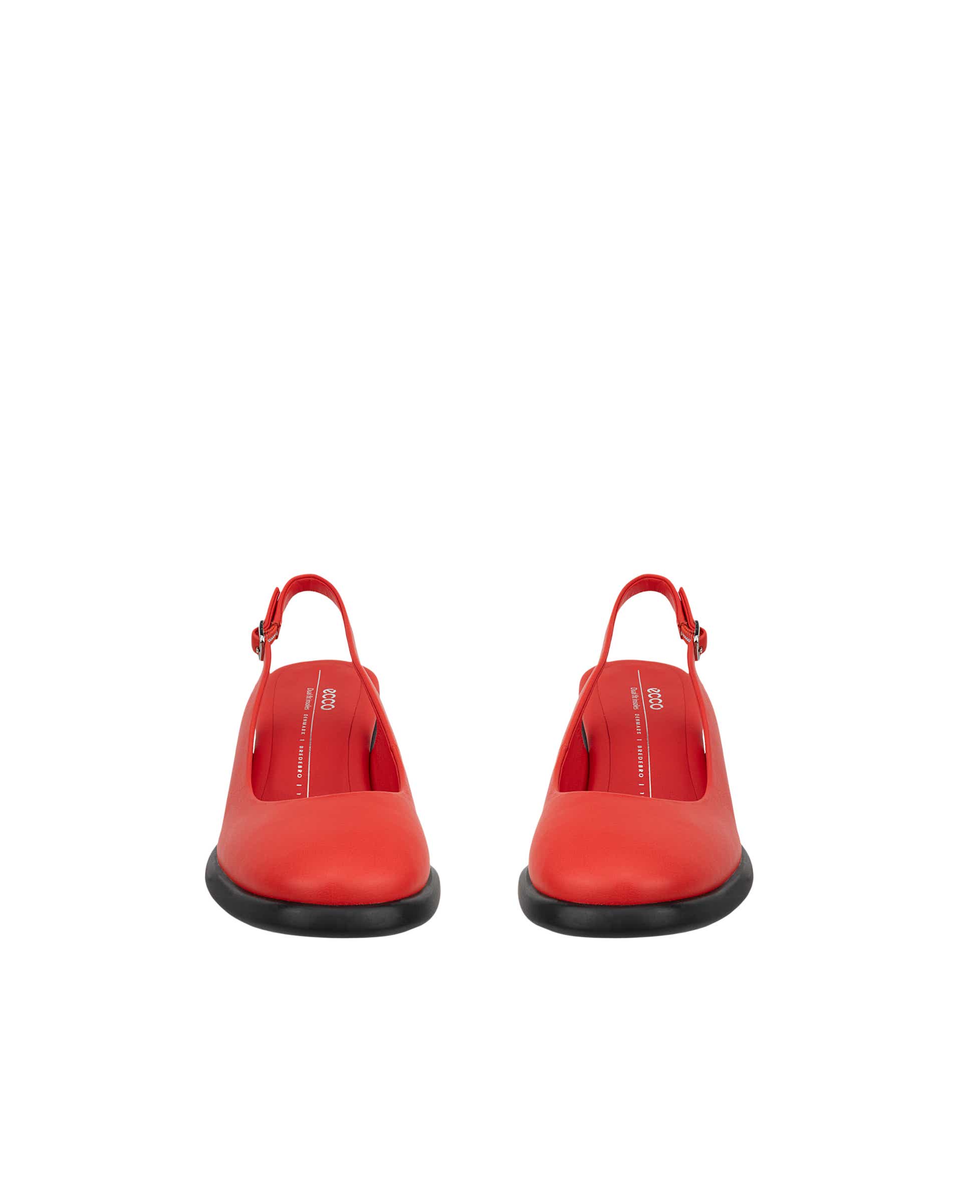 Dámské kožené lodičky na blokovém podpatku ECCO® Sculpted LX 55 - Červená - Front pair