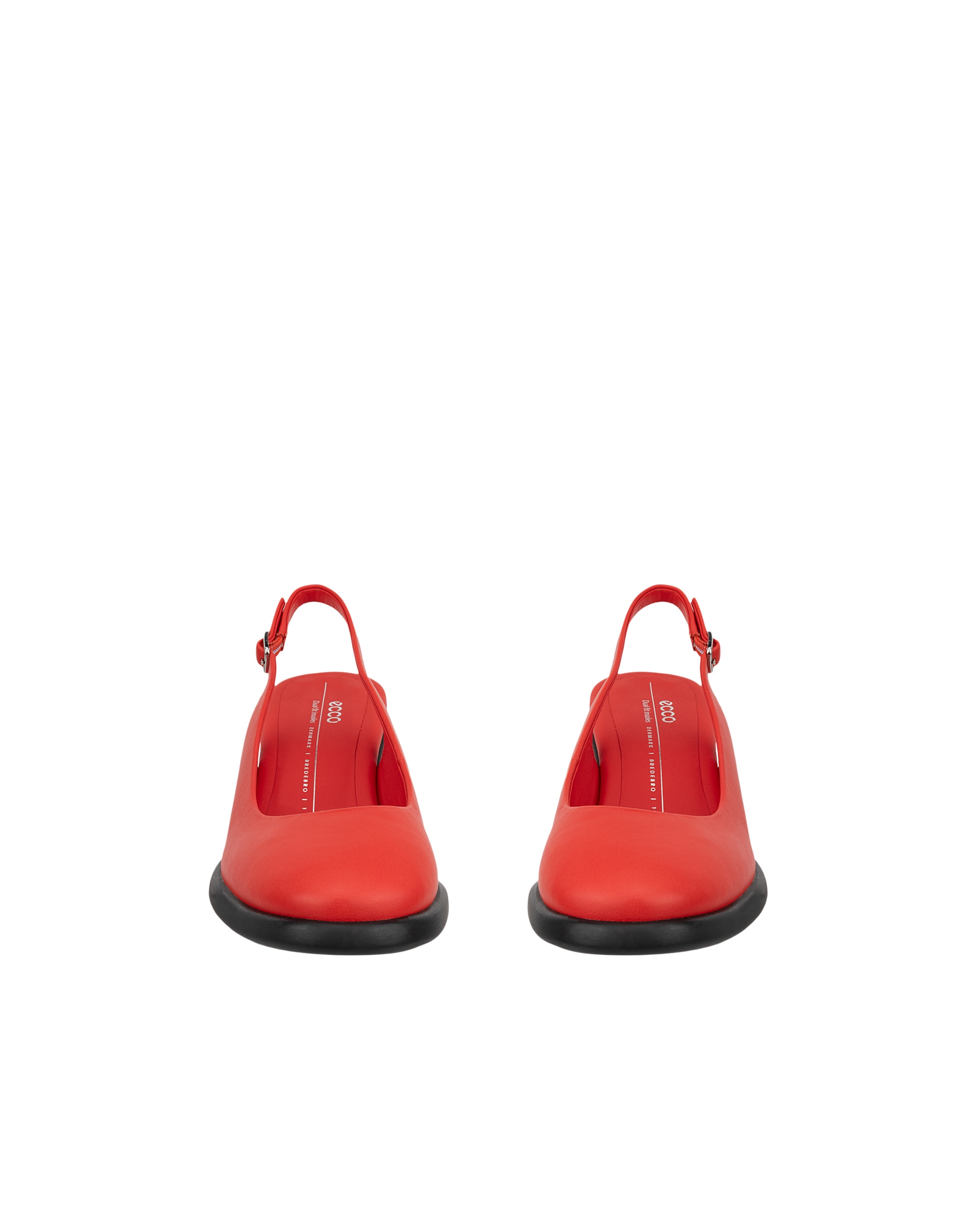 Dámské kožené lodičky na blokovém podpatku ECCO® Sculpted LX 55 - Červená - Front pair