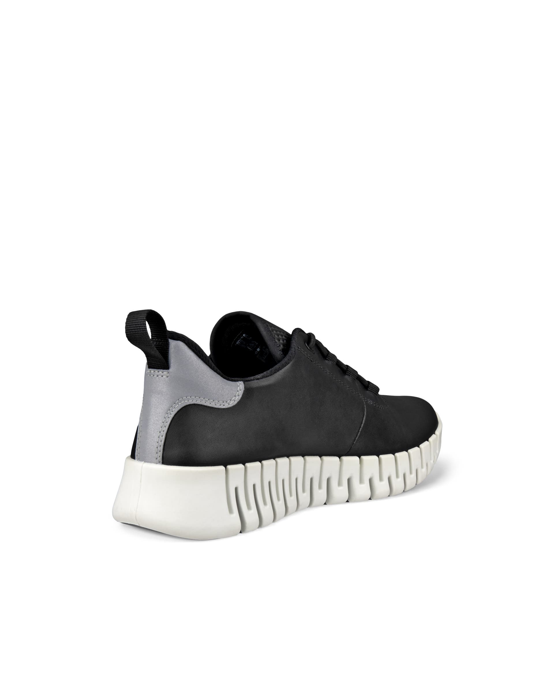 Women's ECCO® Gruuv Leather Trainer - Black - Back