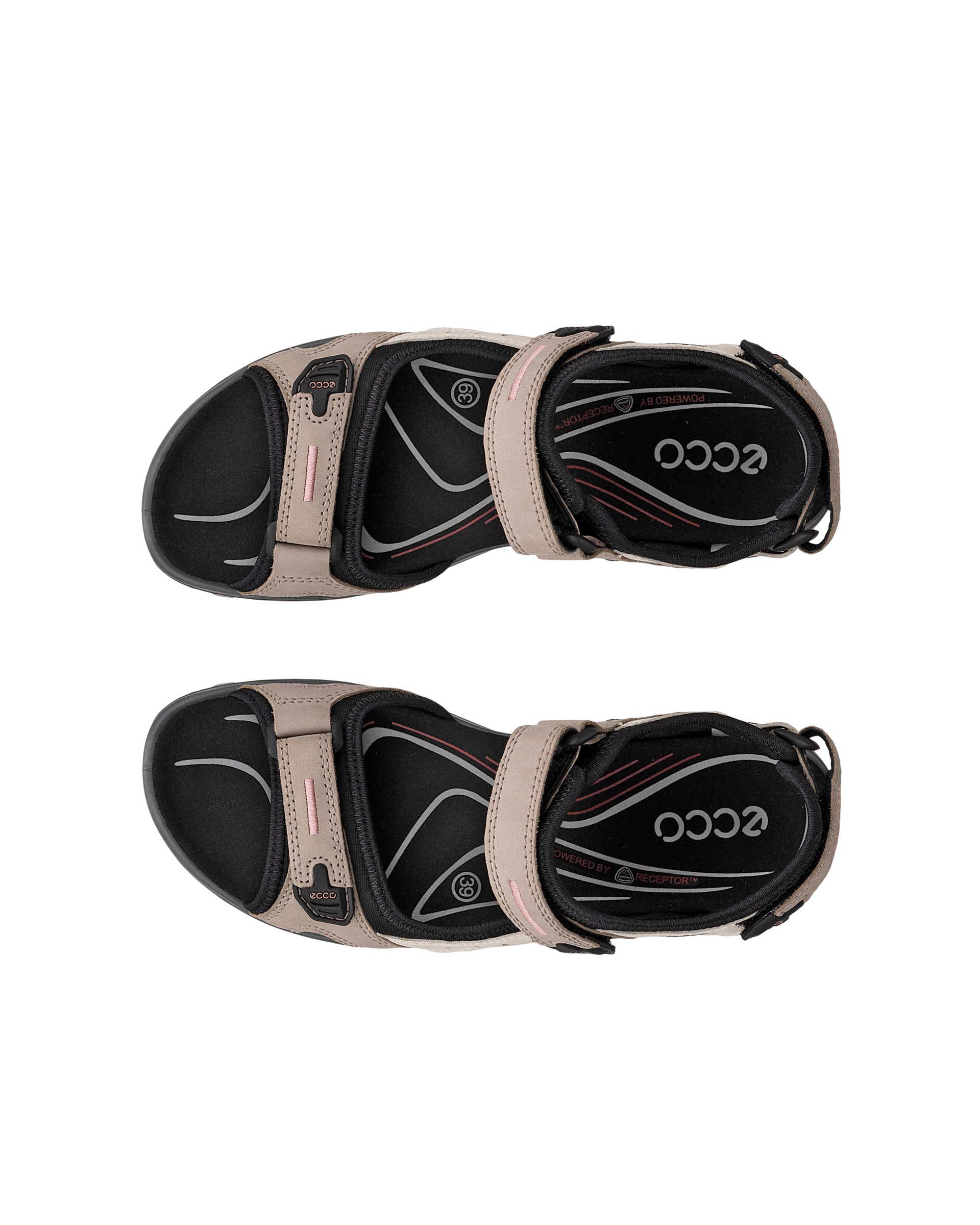 ECCO® Offroad sandale de marche en nubuck pour femme - Beige - Top left pair