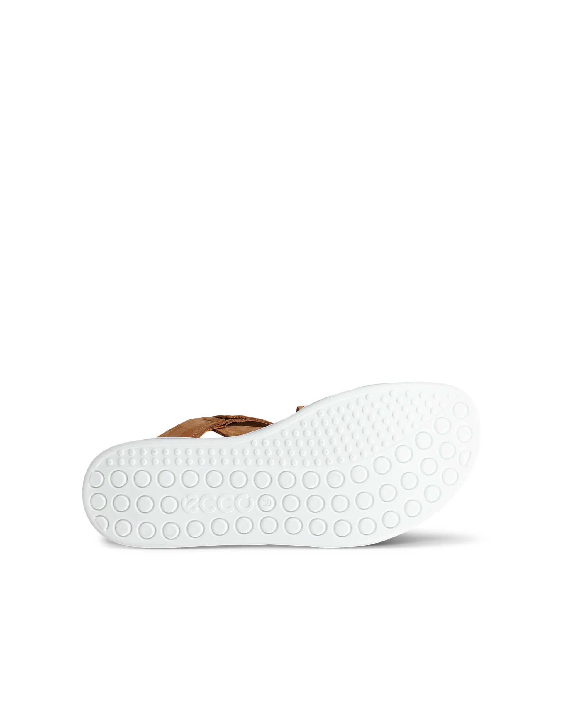 ECCO® SOFT SANDAL sandaler i nubuck med to remme til damer - Brun - Sole