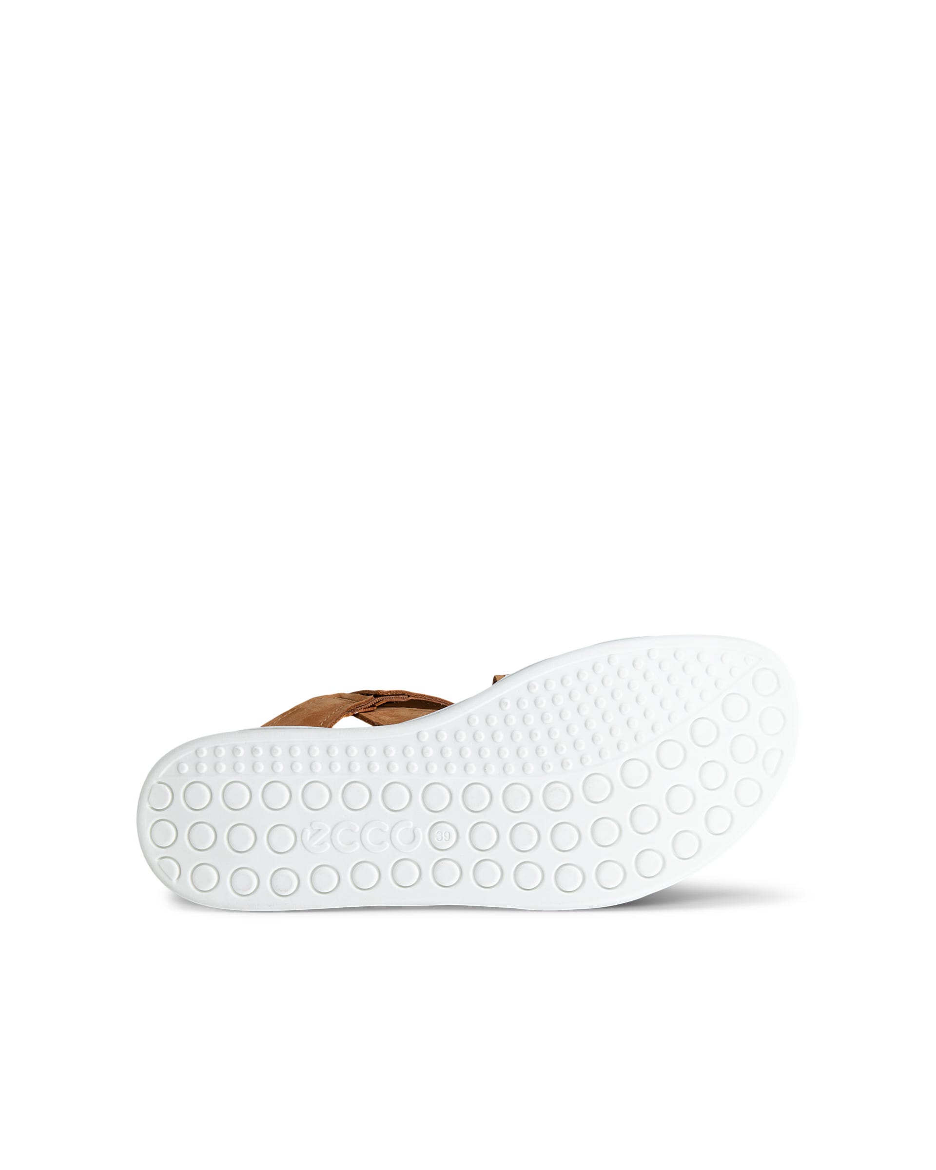 ECCO® SOFT SANDAL sandaler i nubuck med to remme til damer - Brun - Sole