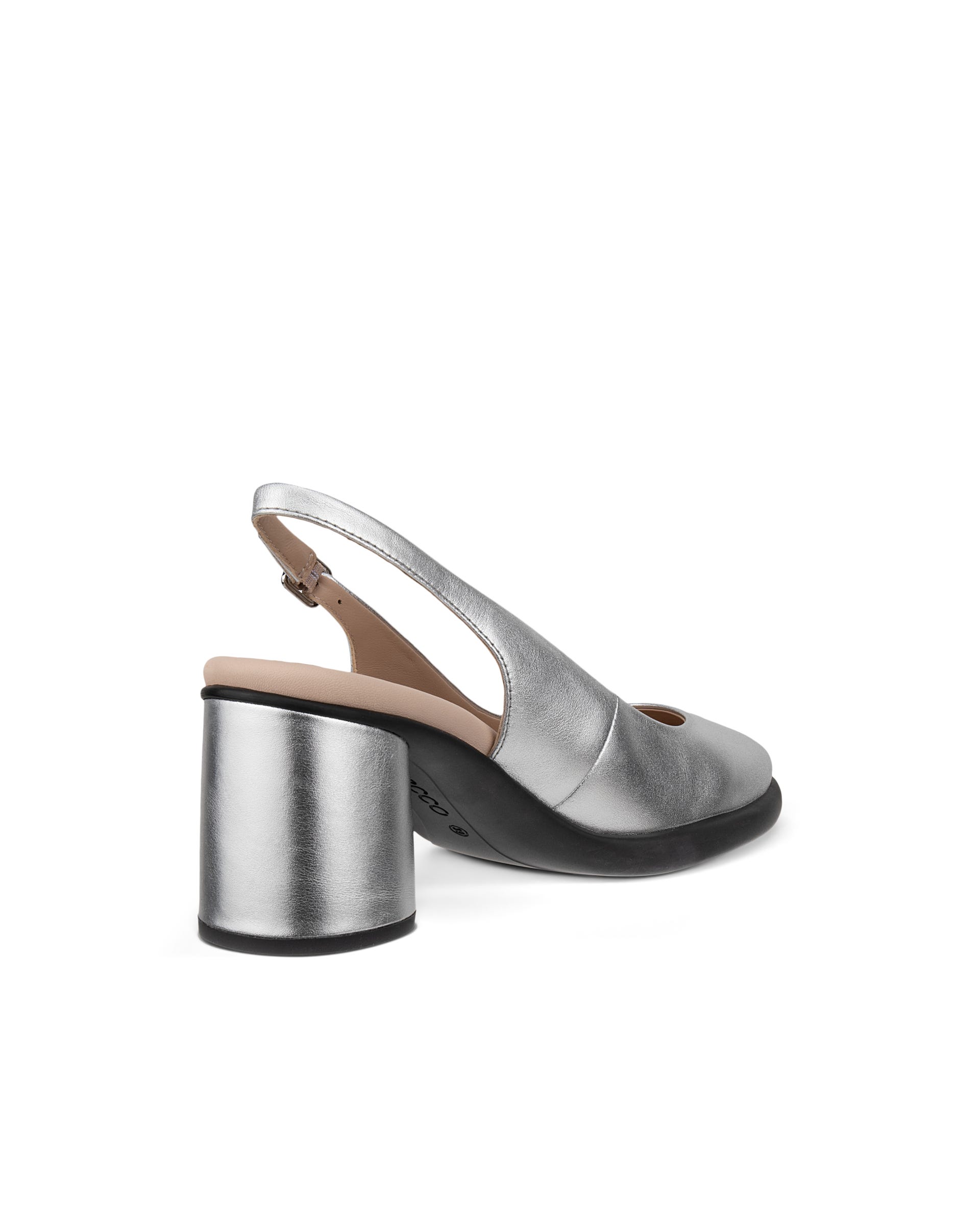 Pompe à talon avec bride au talon en cuir ECCO® Sculpted LX 55 pour femme - Métallique - Back