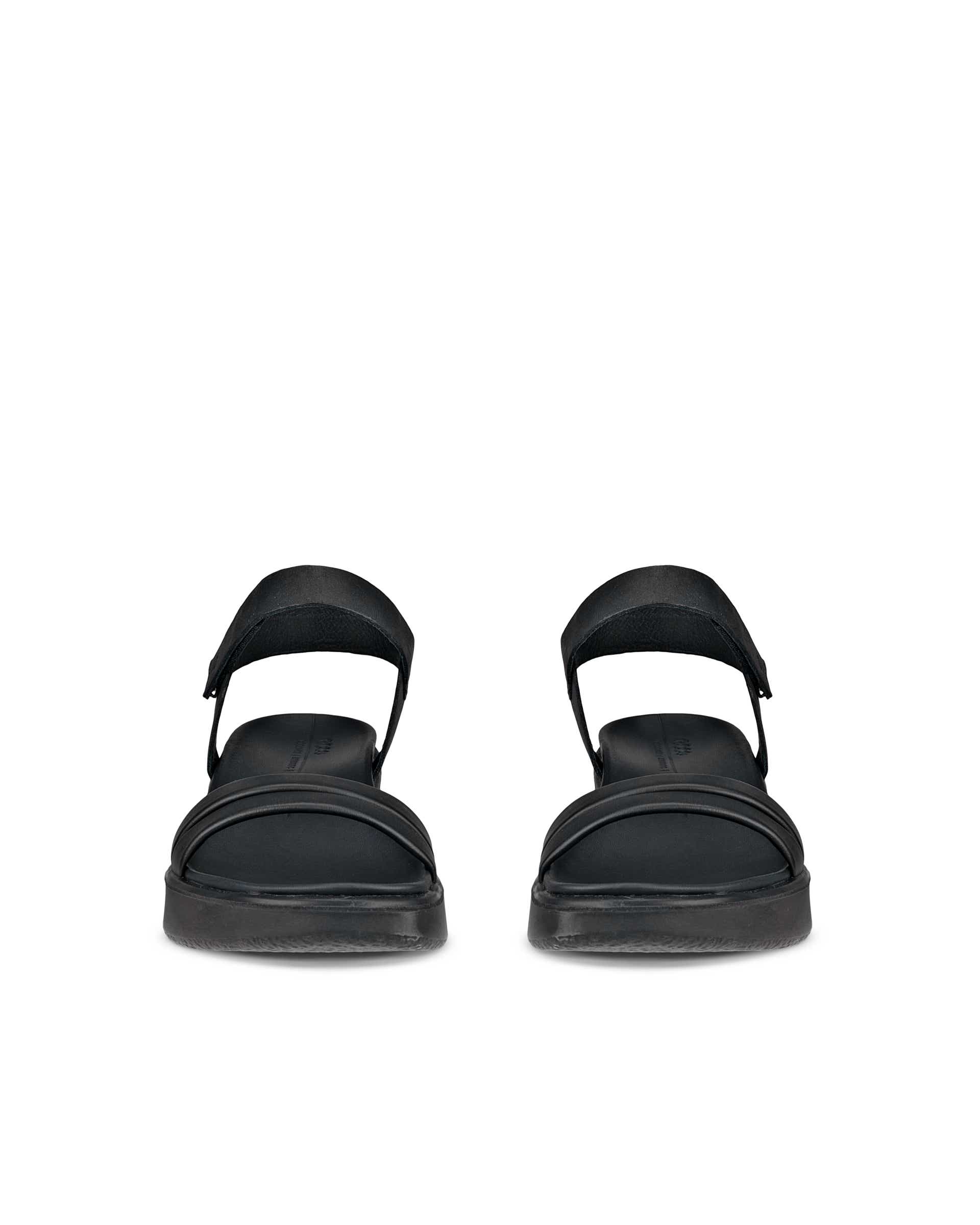 ECCO® Flowt LX ženske kožne sandale na platformu - Crna - Front pair
