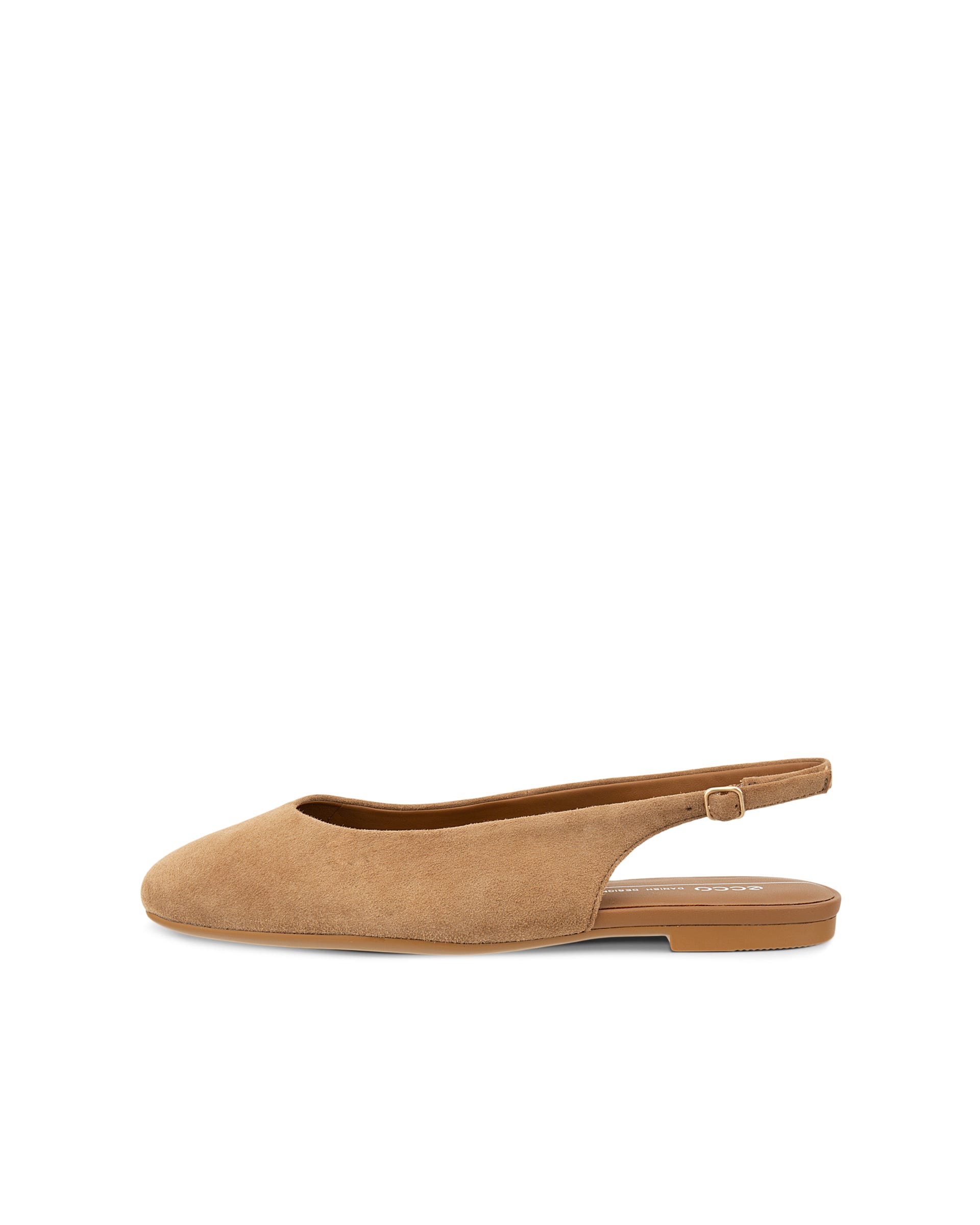 ECCO MARGOT SLING BACK FLAT - Brown - Outside