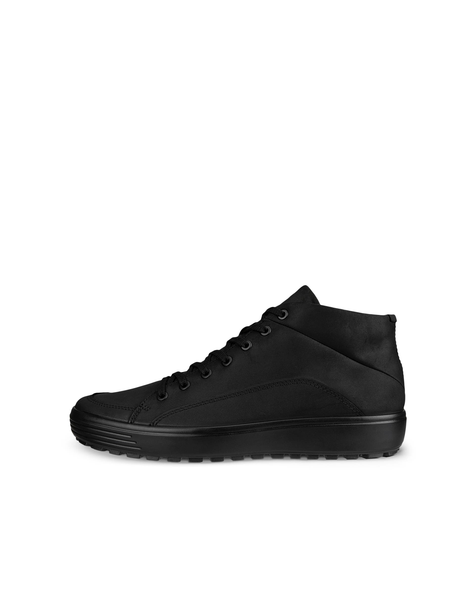 Men's ECCO® Soft 7 Tred High-Top Sneaker - Black - Outside