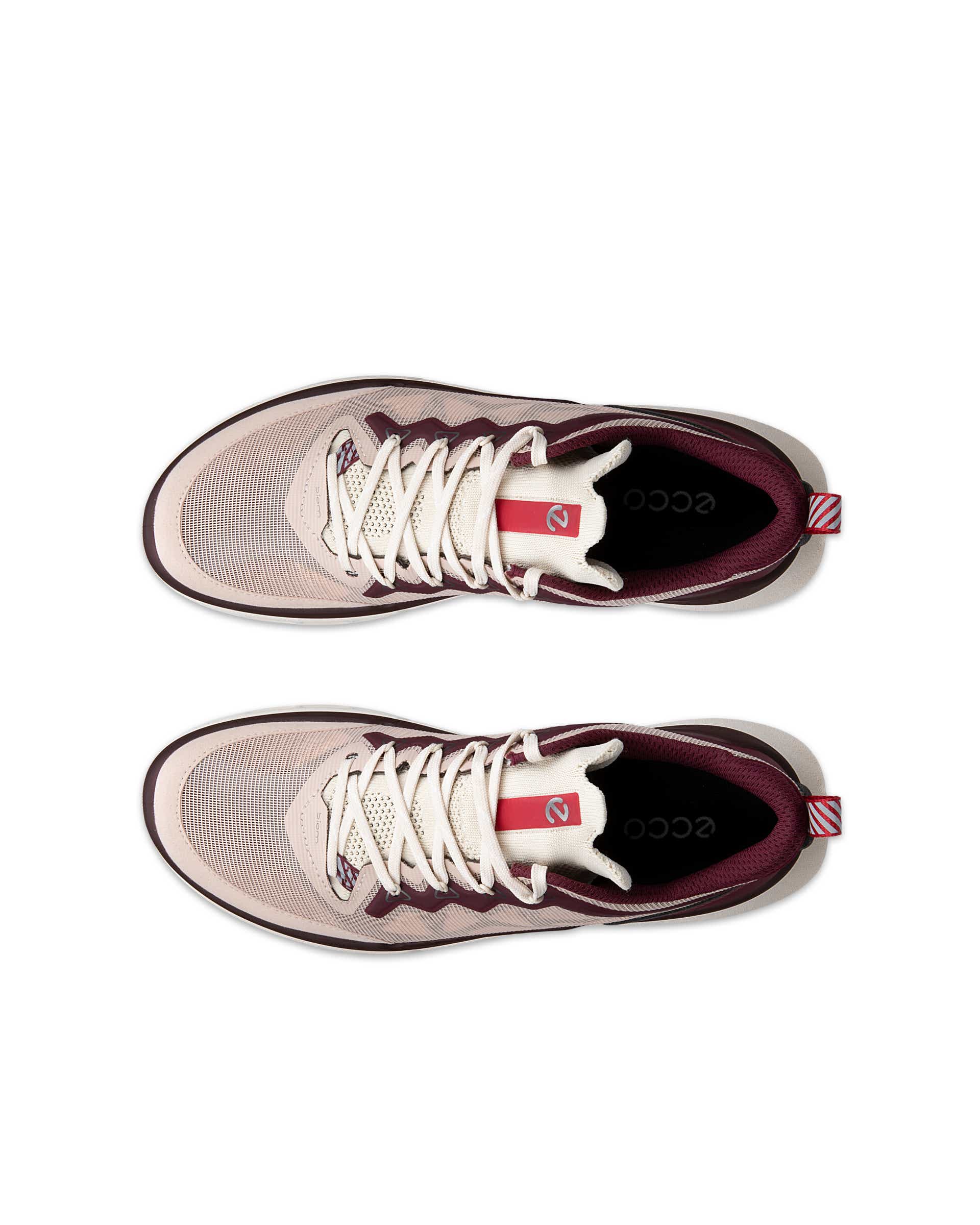 Women's ECCO® Biom 720 Textile Sneaker - Pink - Top left pair