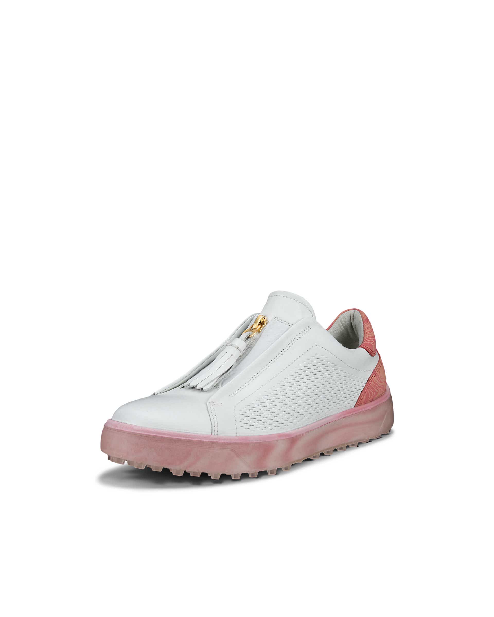 ECCO Golf Tray Raspberry ウィメンズ レザーゴルフシューズ - ホワイト - Main