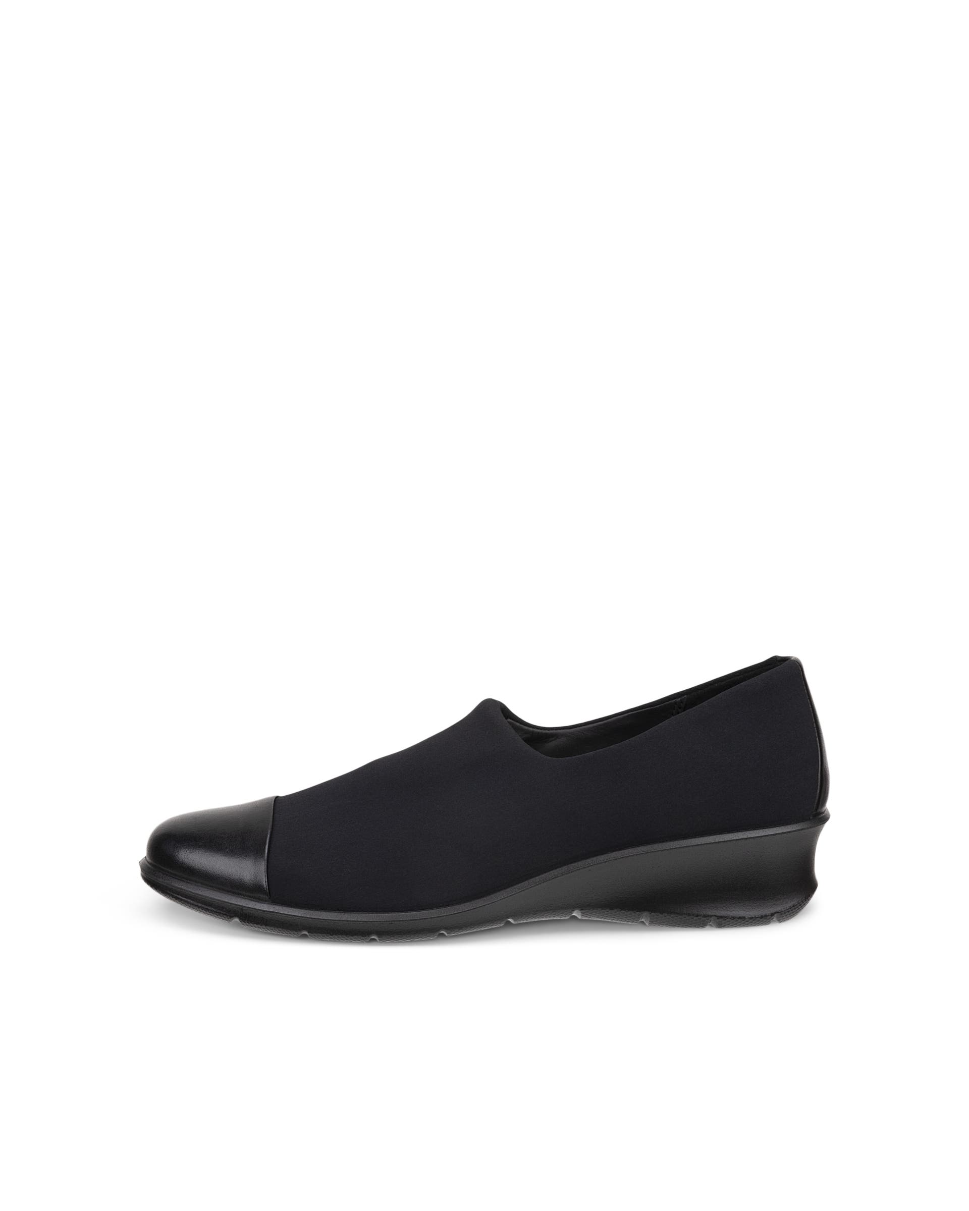 Women's ECCO® Felicia Textile Loafer - Black - Outside
