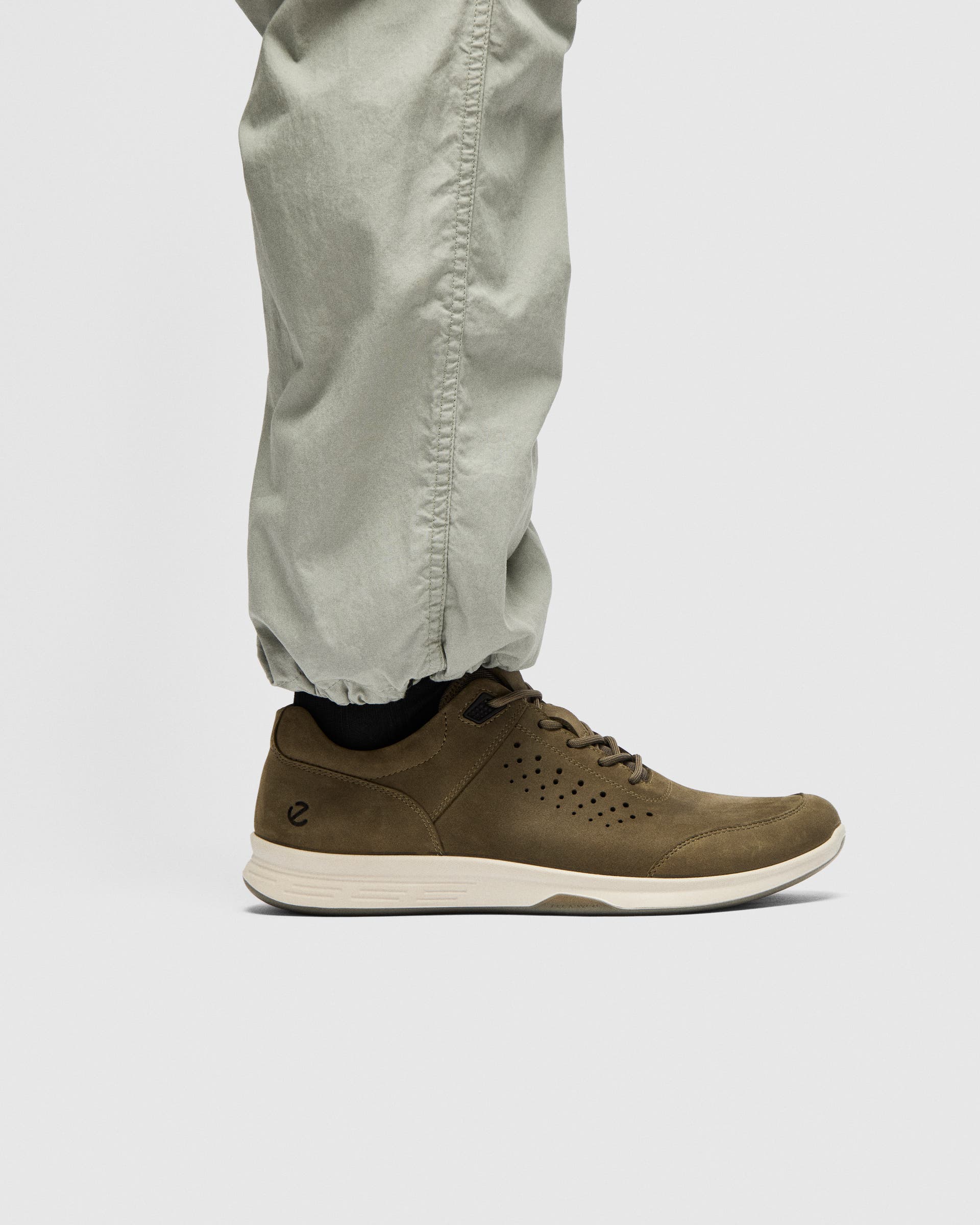 Men's ECCO® Exceed Nubuck Shoe - Green - Lifestyle image-1