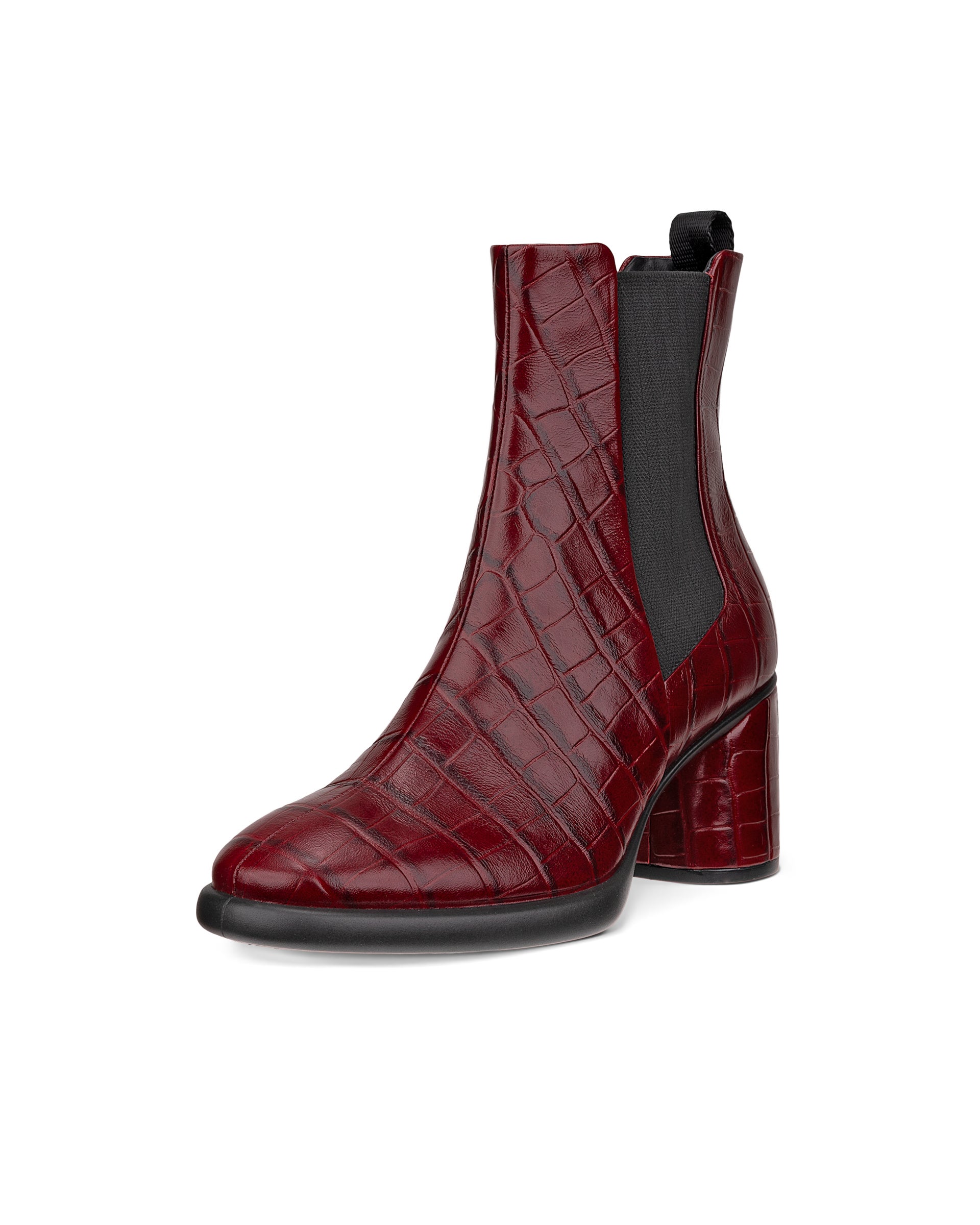 ECCO Sculpted LX 55 ウィメンズ レザーチェルシーヒールブーツ - レッド - Main