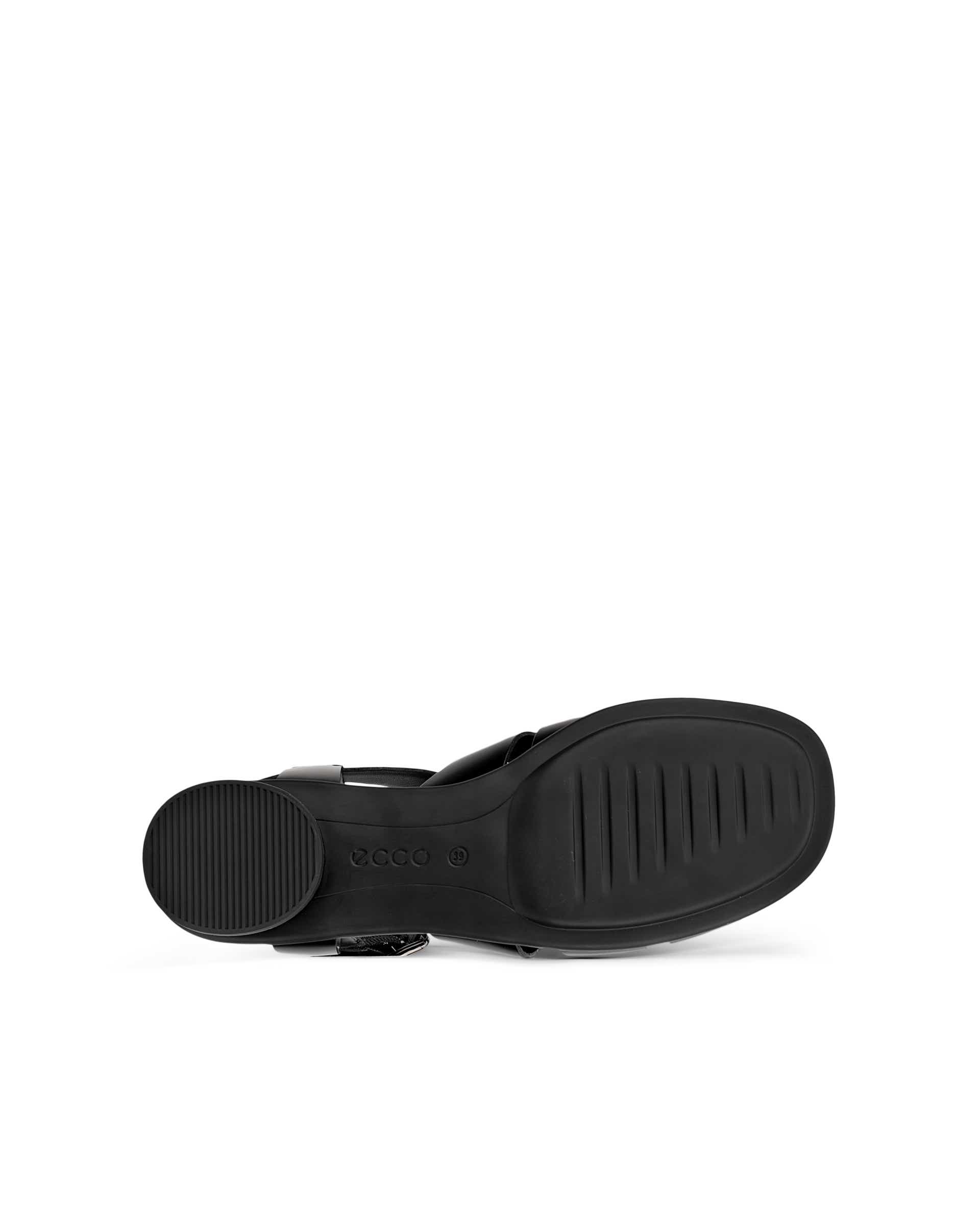 Dámské kožené sandály na podpatku ECCO® Sculpted Alba 25 - Černá - Sole