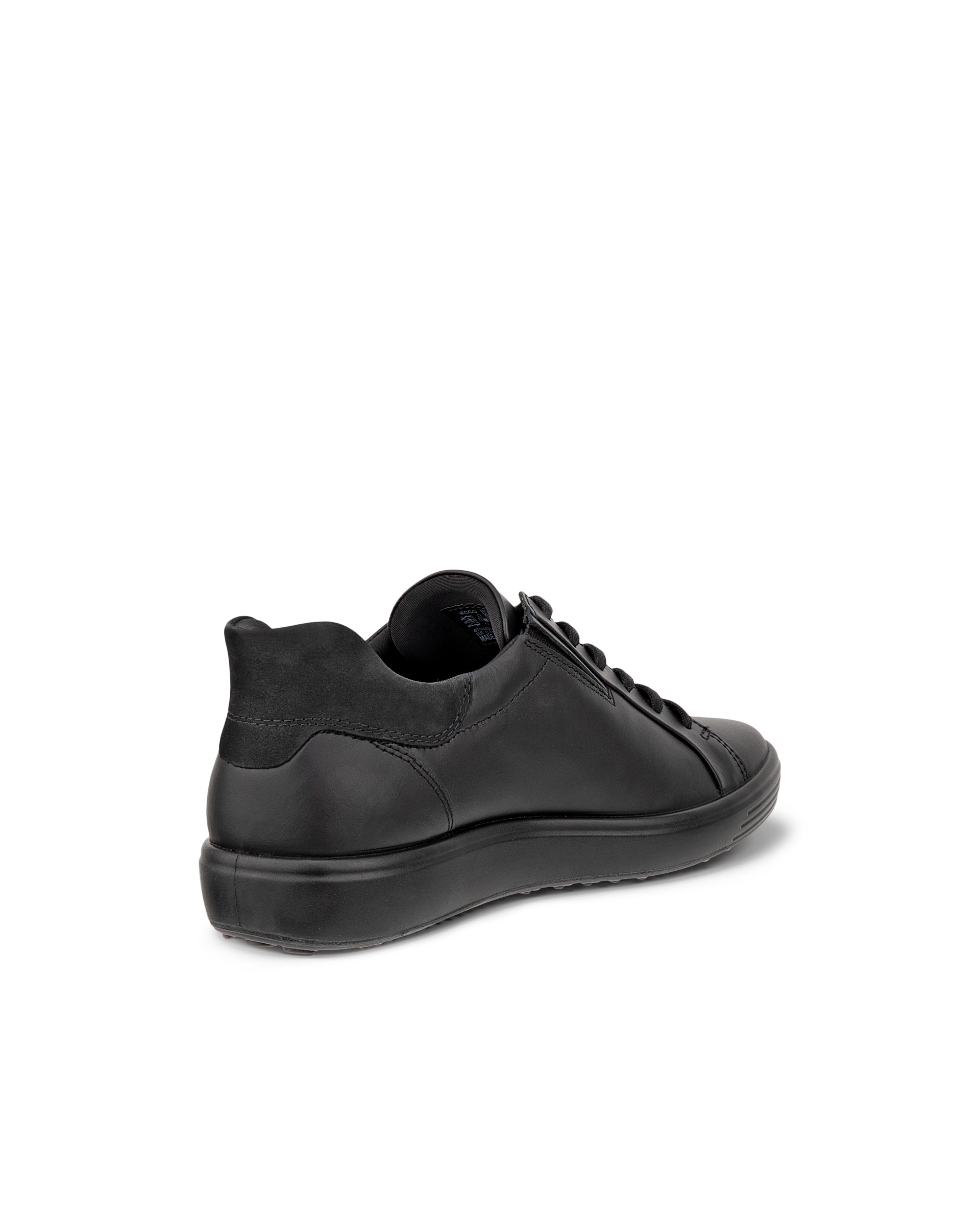 ECCO® SOFT 7 dames leren sneaker - Zwart - Back