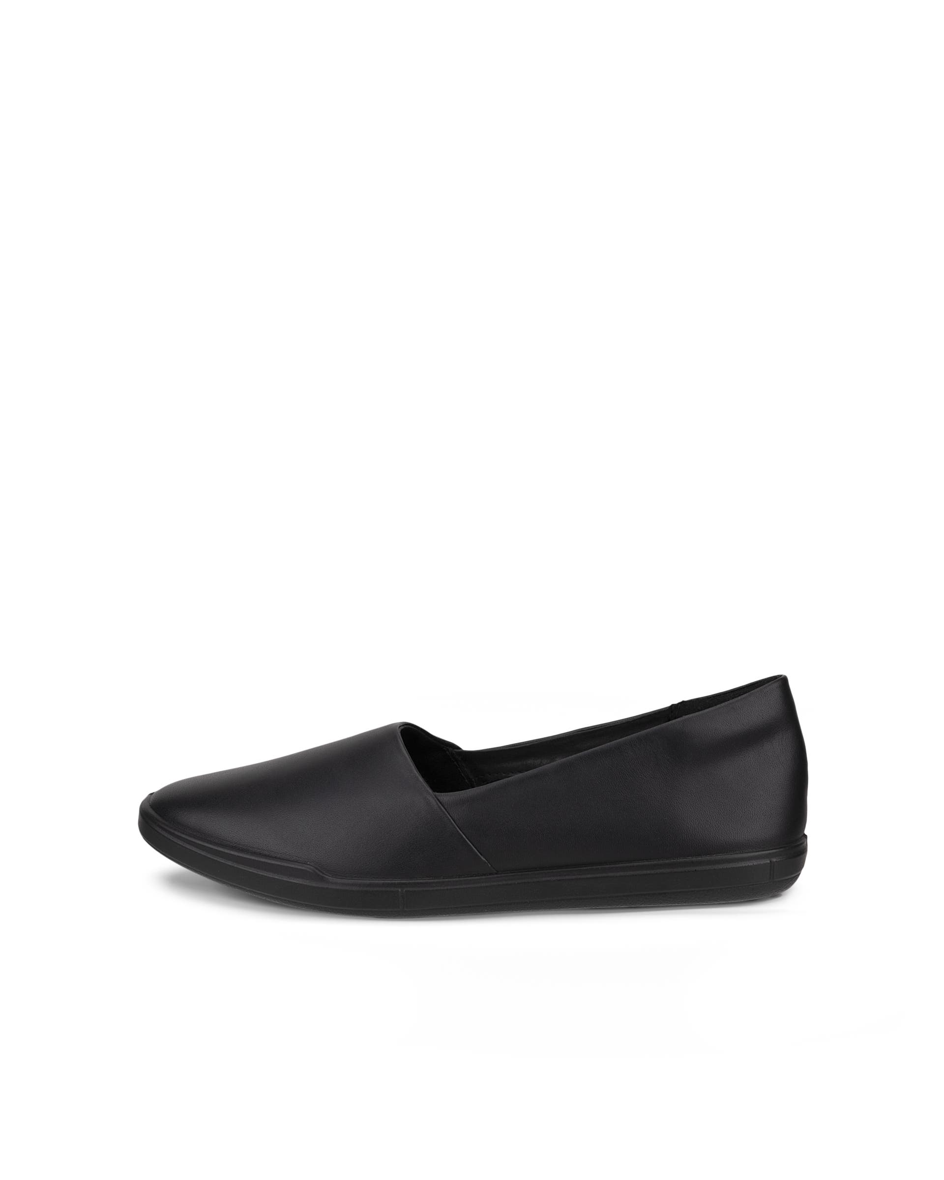 Women's ECCO® Simpil Leather Slip-On - Black - Outside