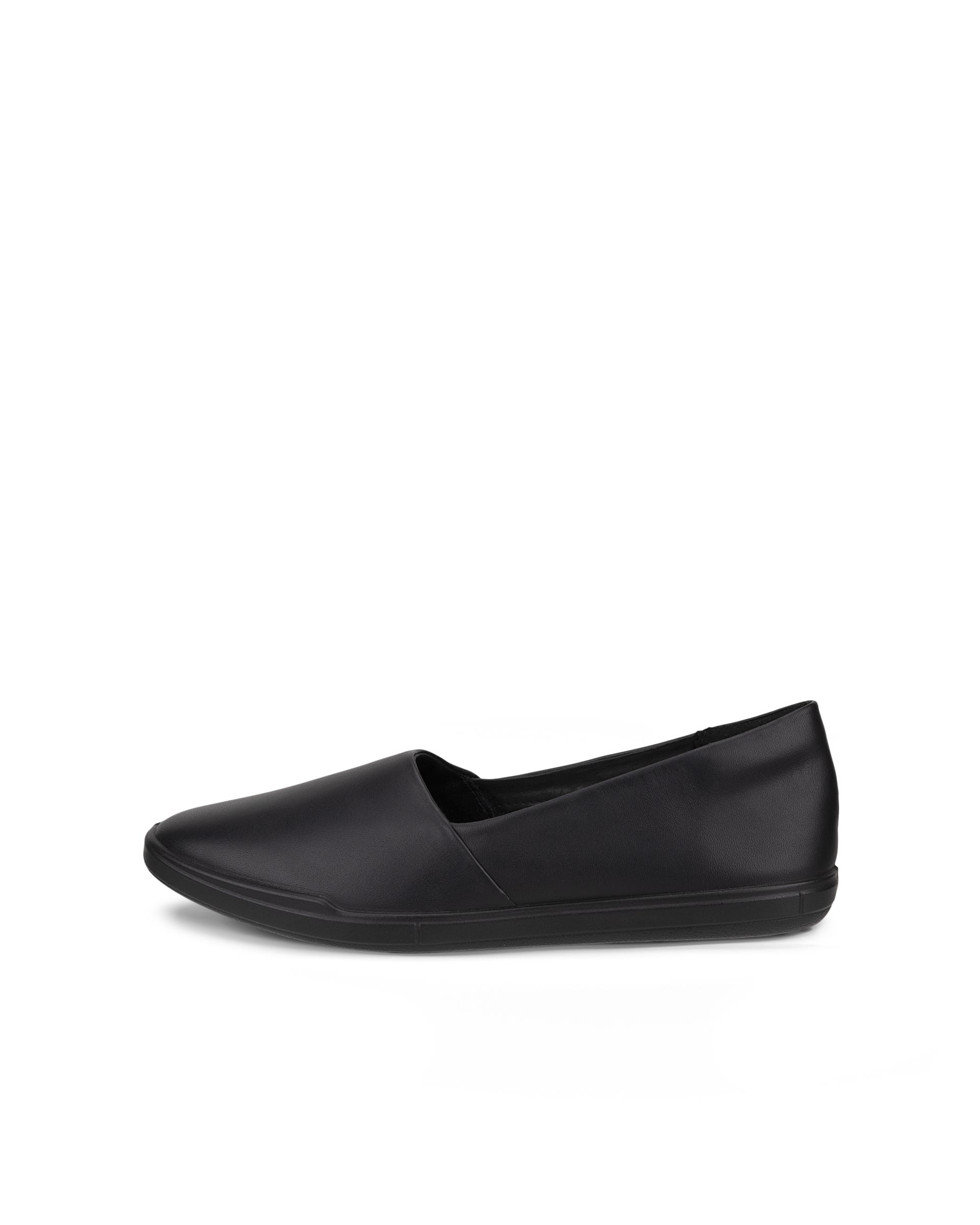 Women's ECCO® Simpil Leather Slip-On - Black - Outside
