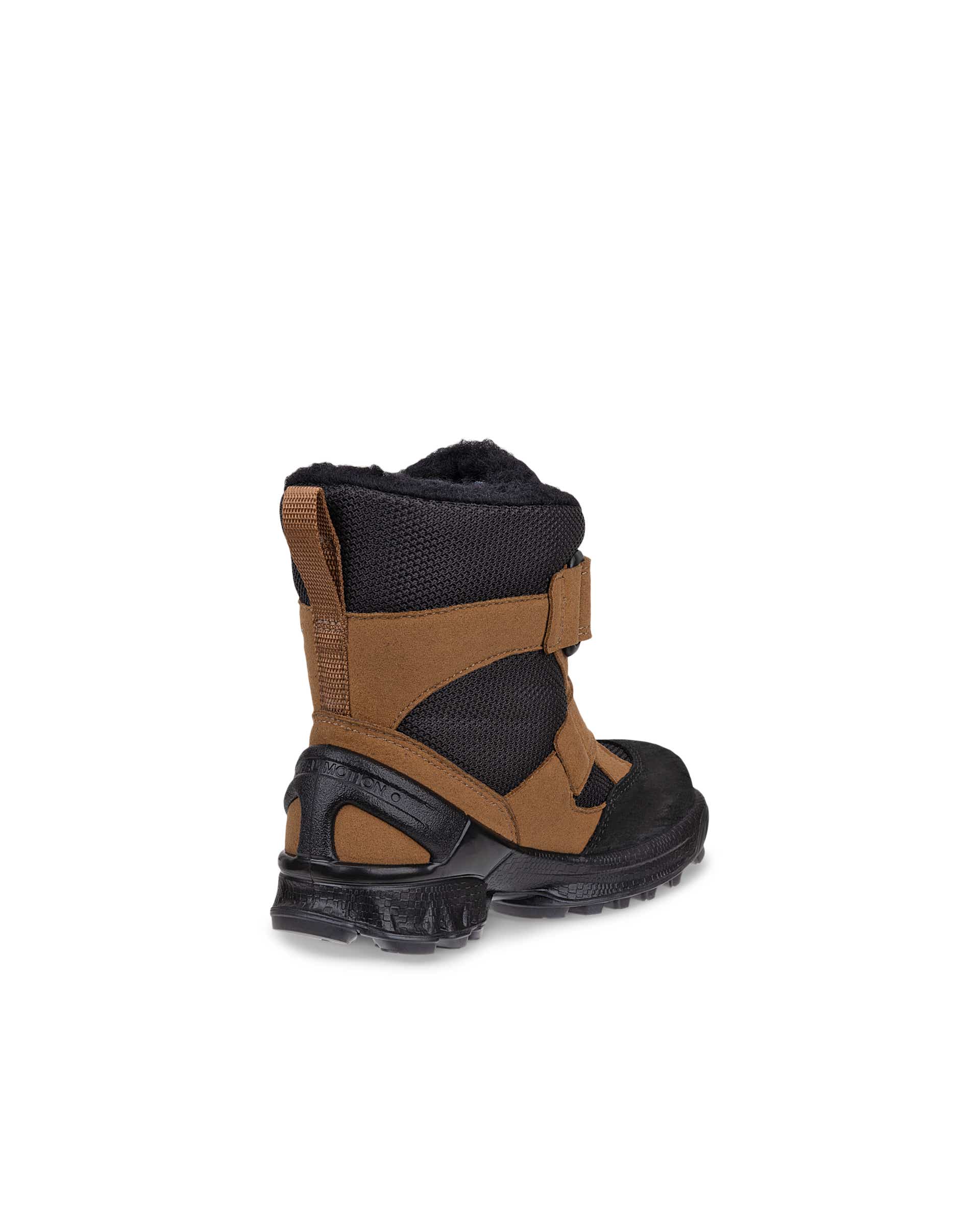 Dziecięce wodoodporne tekstylne buty zimowe ECCO® BIOM HIKE INFANT - Brązowy - Back