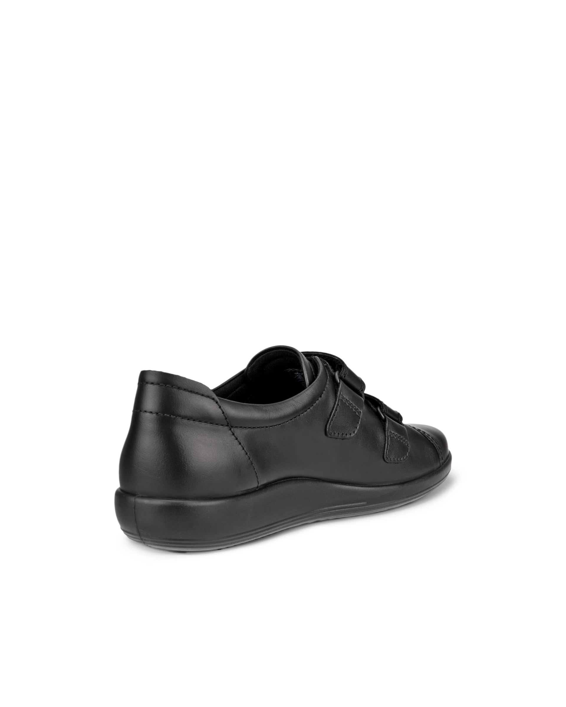 ECCO® Soft 2.0 chaussures de marche en cuir pour femme - Noir - Back