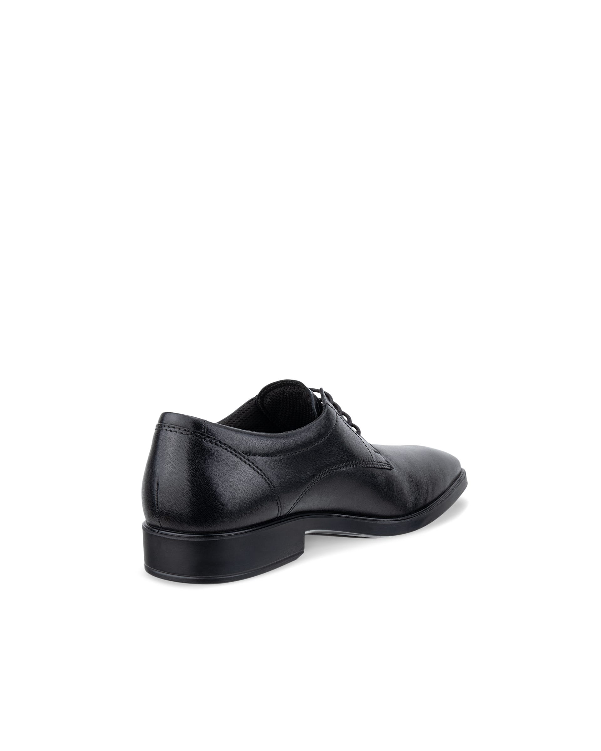 Men's ECCO® Metropole Milan Leather Derby Shoe - Black - Back