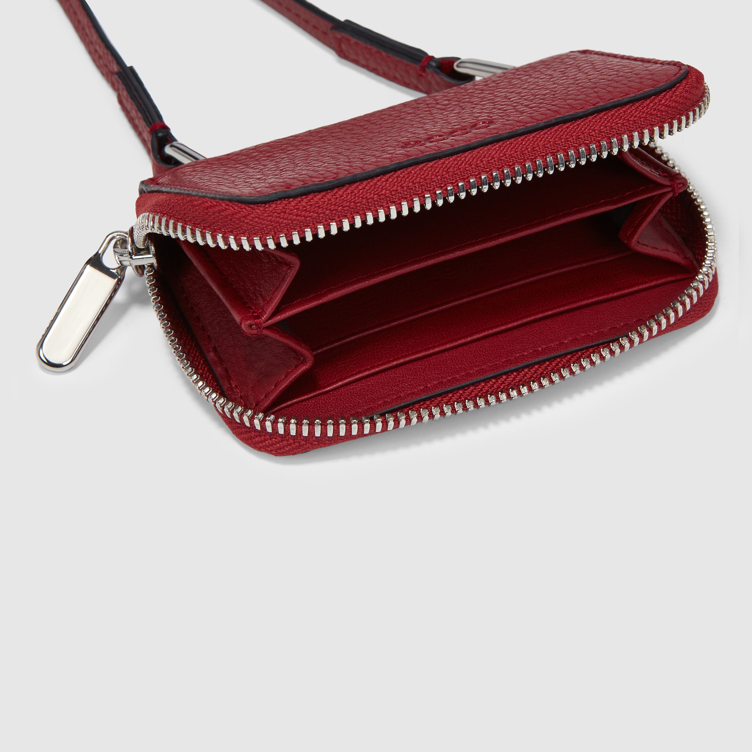 ECCO® Textureblock Small Leather Wallet - Red - Detail-1