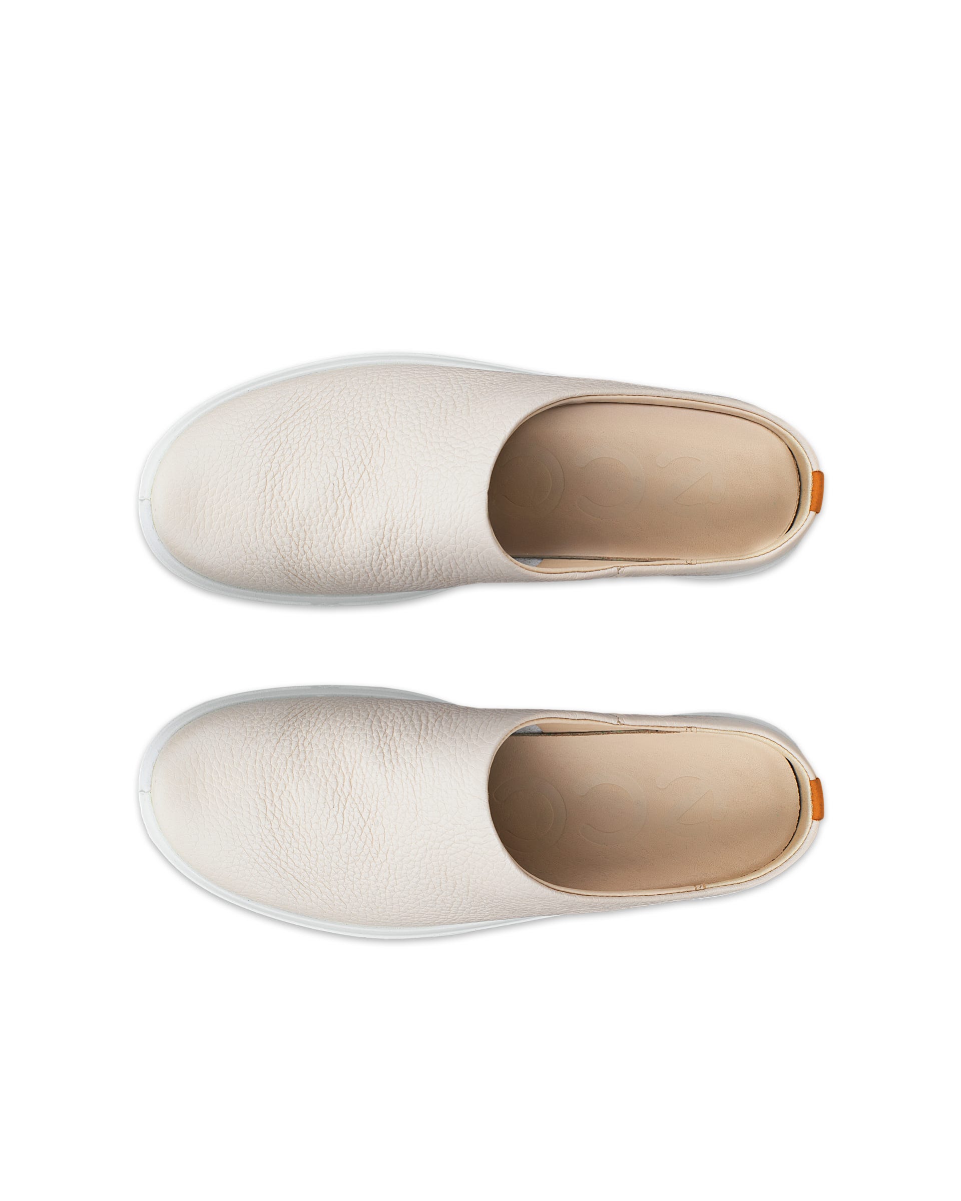 Women's ECCO® Soft 60 Leather Mule - Beige - Top left pair