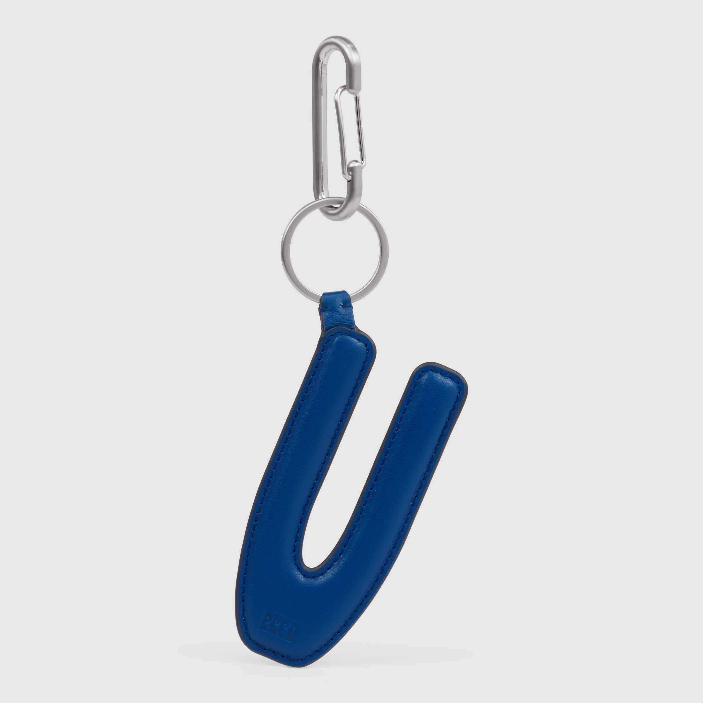 ECCO® E Padded 'V' Leather Charm - Blue - Main