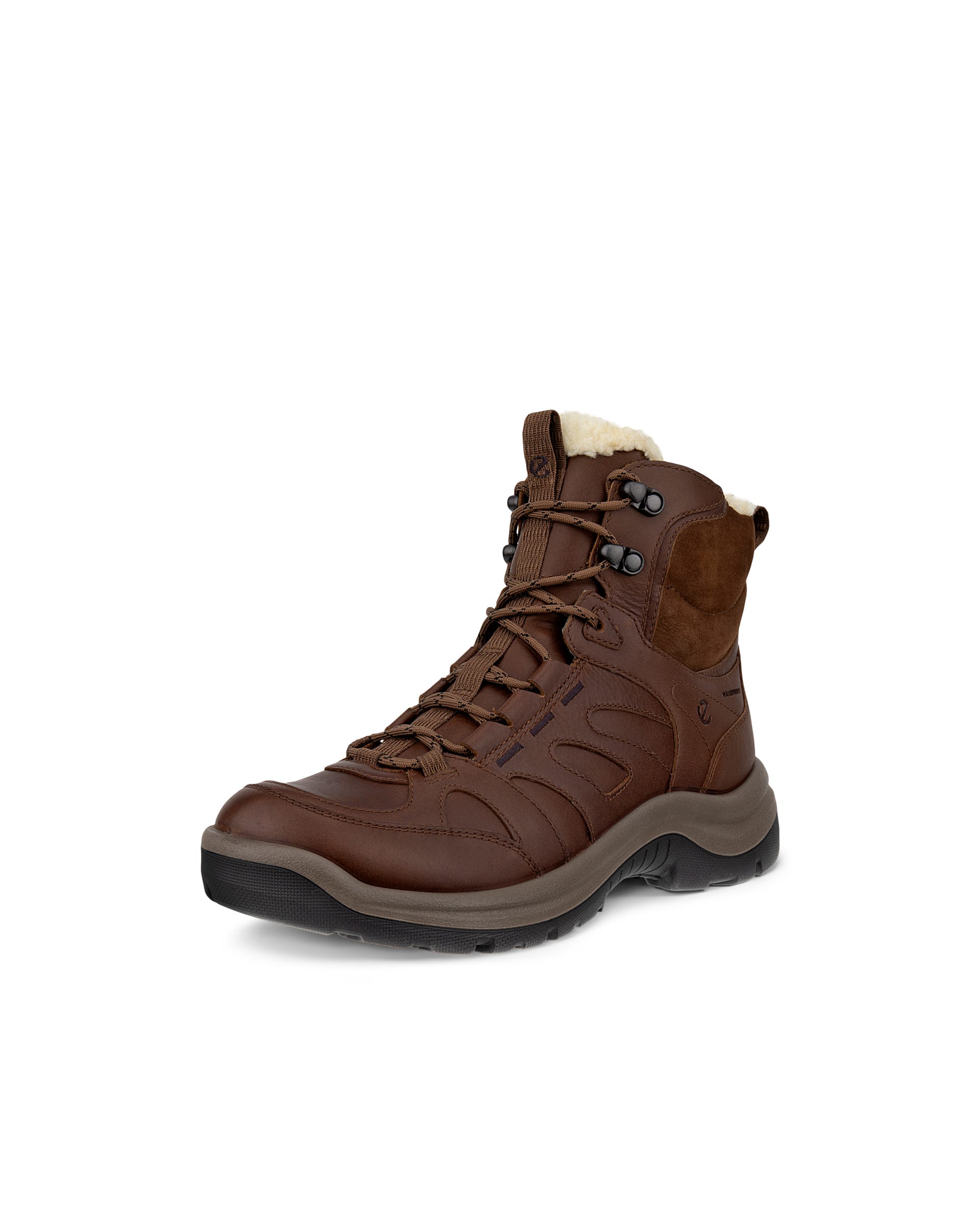 Women's ECCO® Offroad Leather Waterproof Mid-Cut Outdoor Boot - Brown - Main