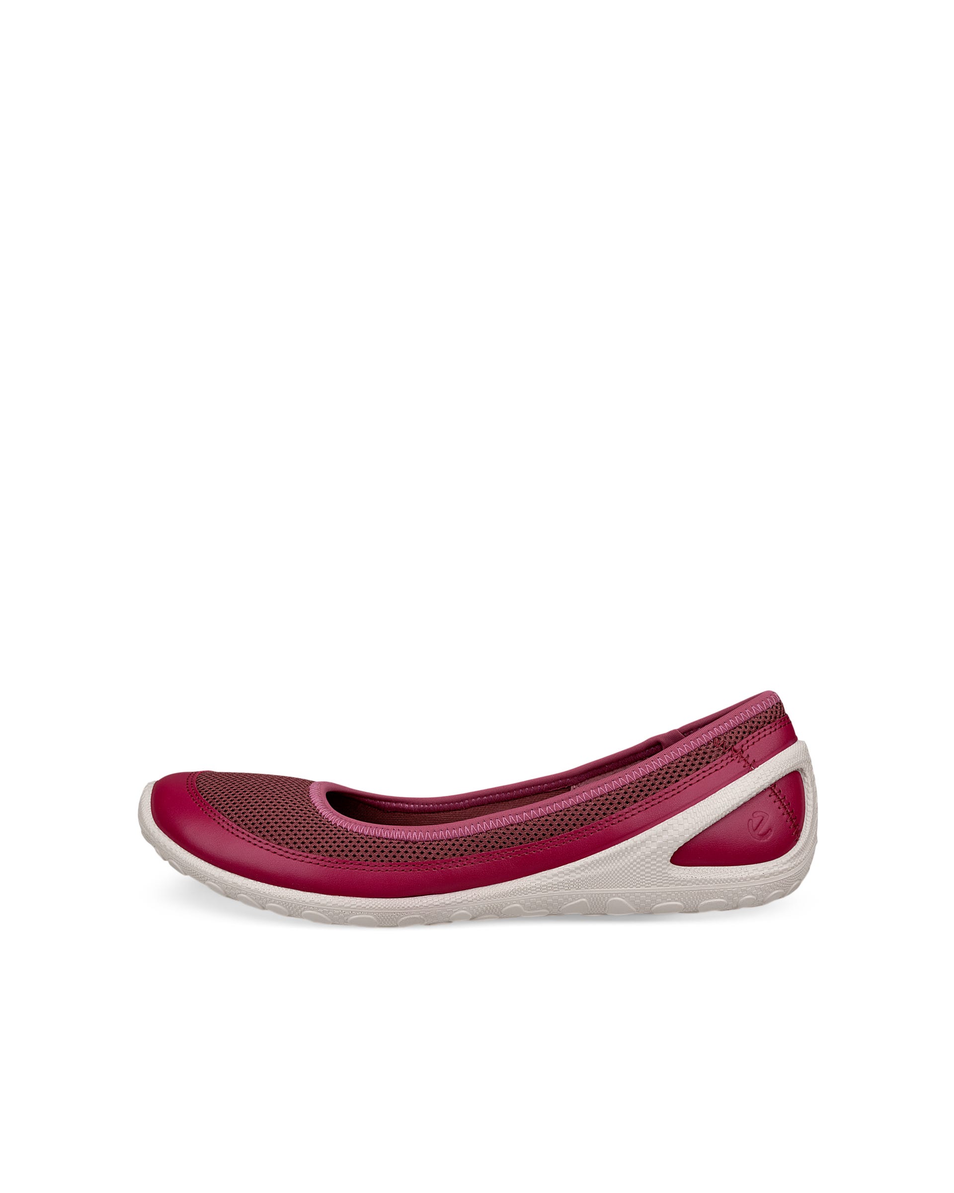 Women's ECCO® Biom Lite Textile Ballerina - Red - Outside