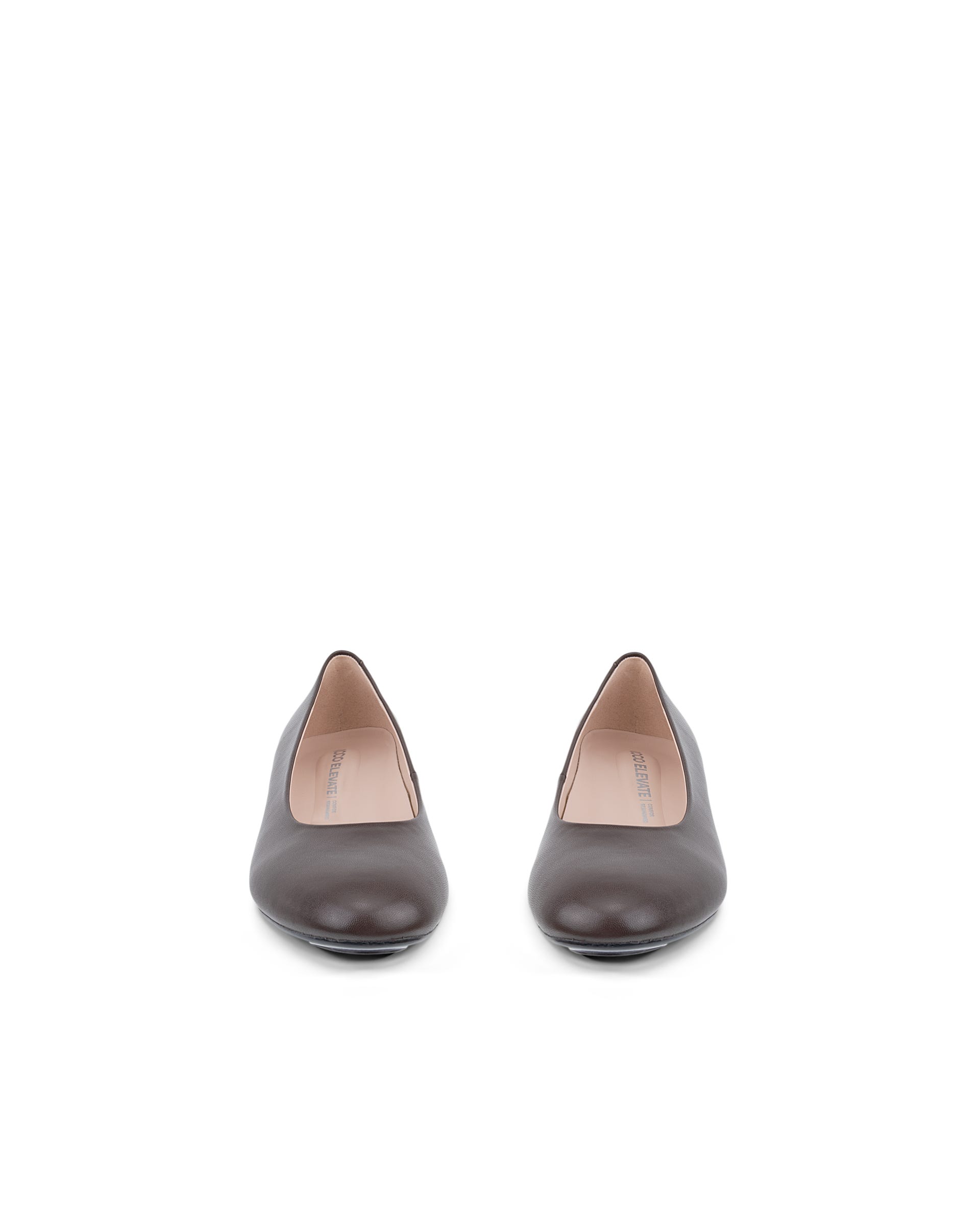 ECCO® ELEVATE WEDGE escarpins en cuir à talon carré pour femme - Brun - Outside