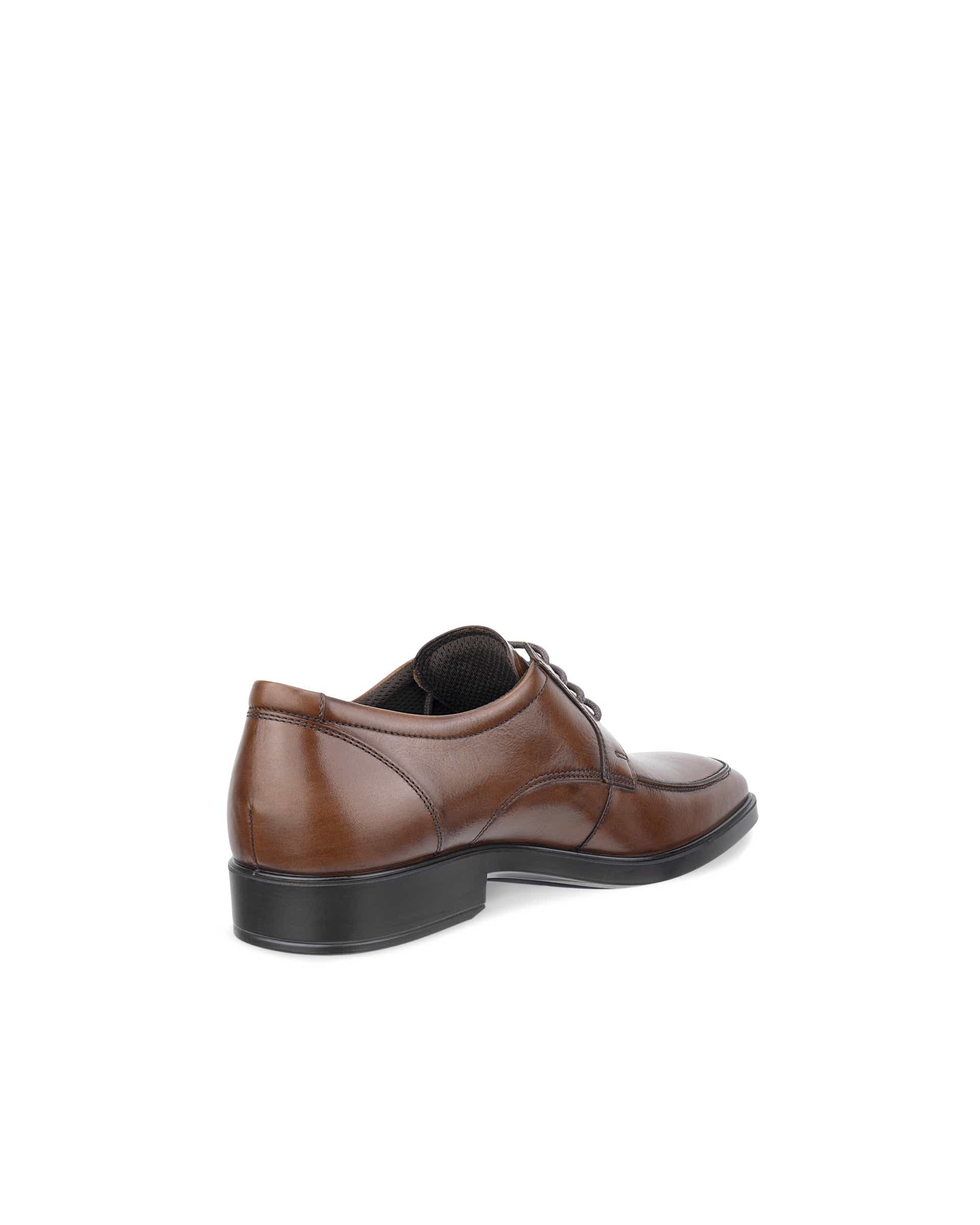 Men's ECCO® METROPOLE MILAN Leather Apron Derby Shoe - Brown - Back