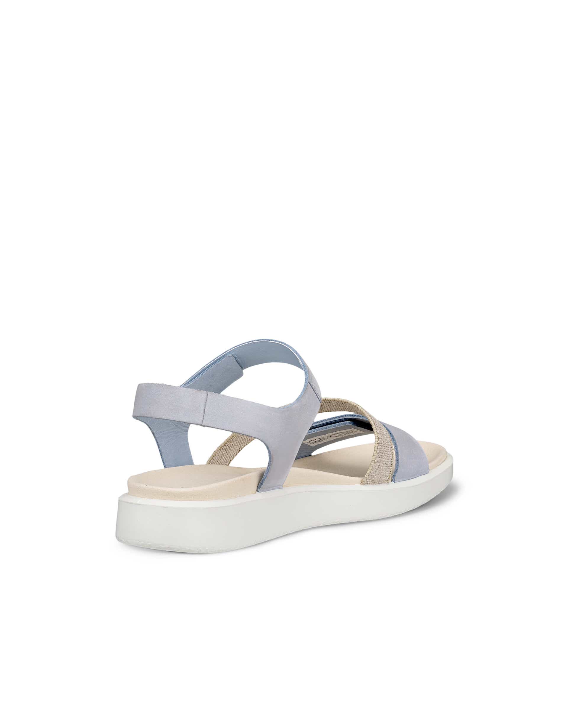 Women's ECCO® Flowt Nubuck Wedge Sandal - Blue - Back