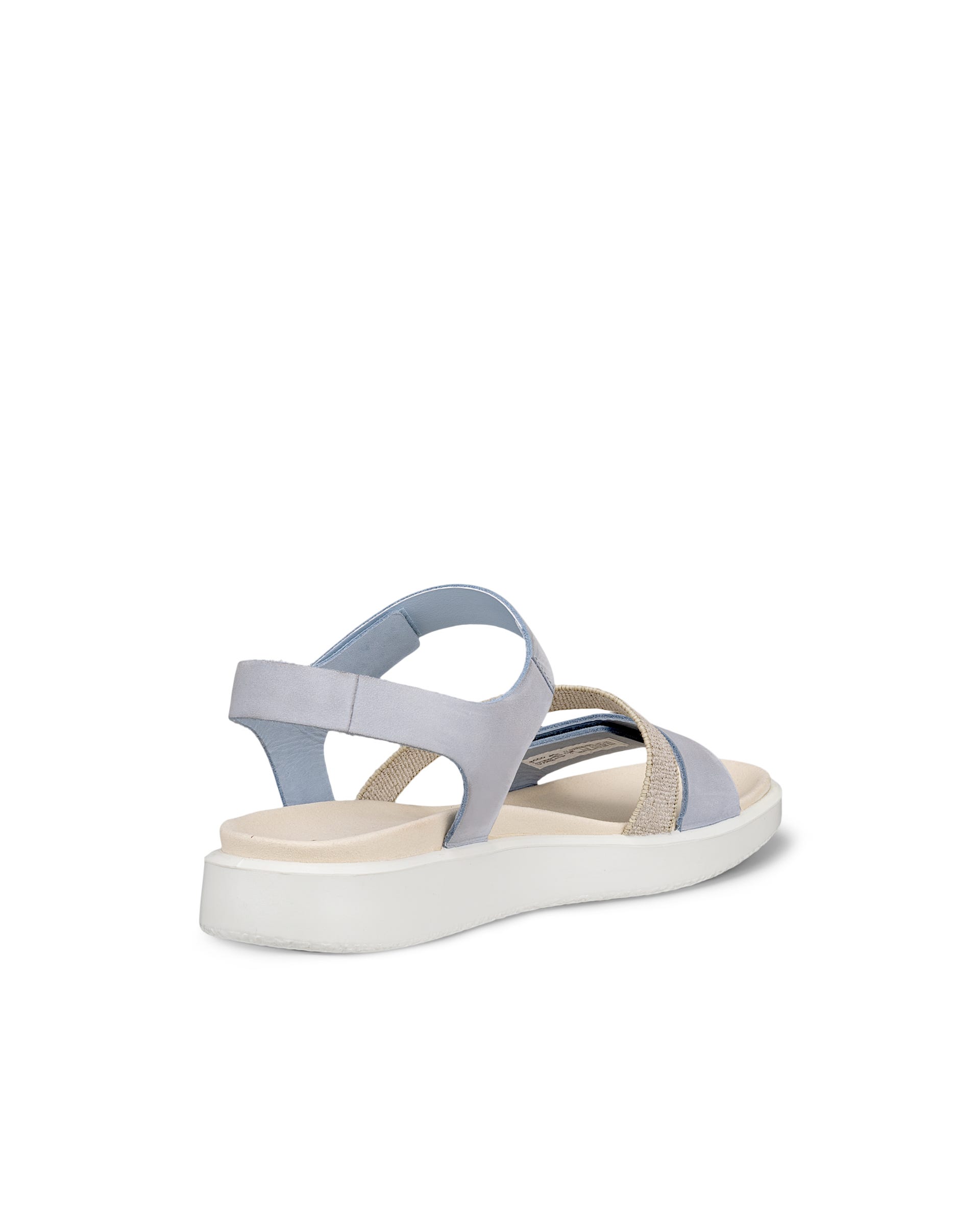 Women's ECCO® Flowt Nubuck Wedge Sandal - Blue - Back