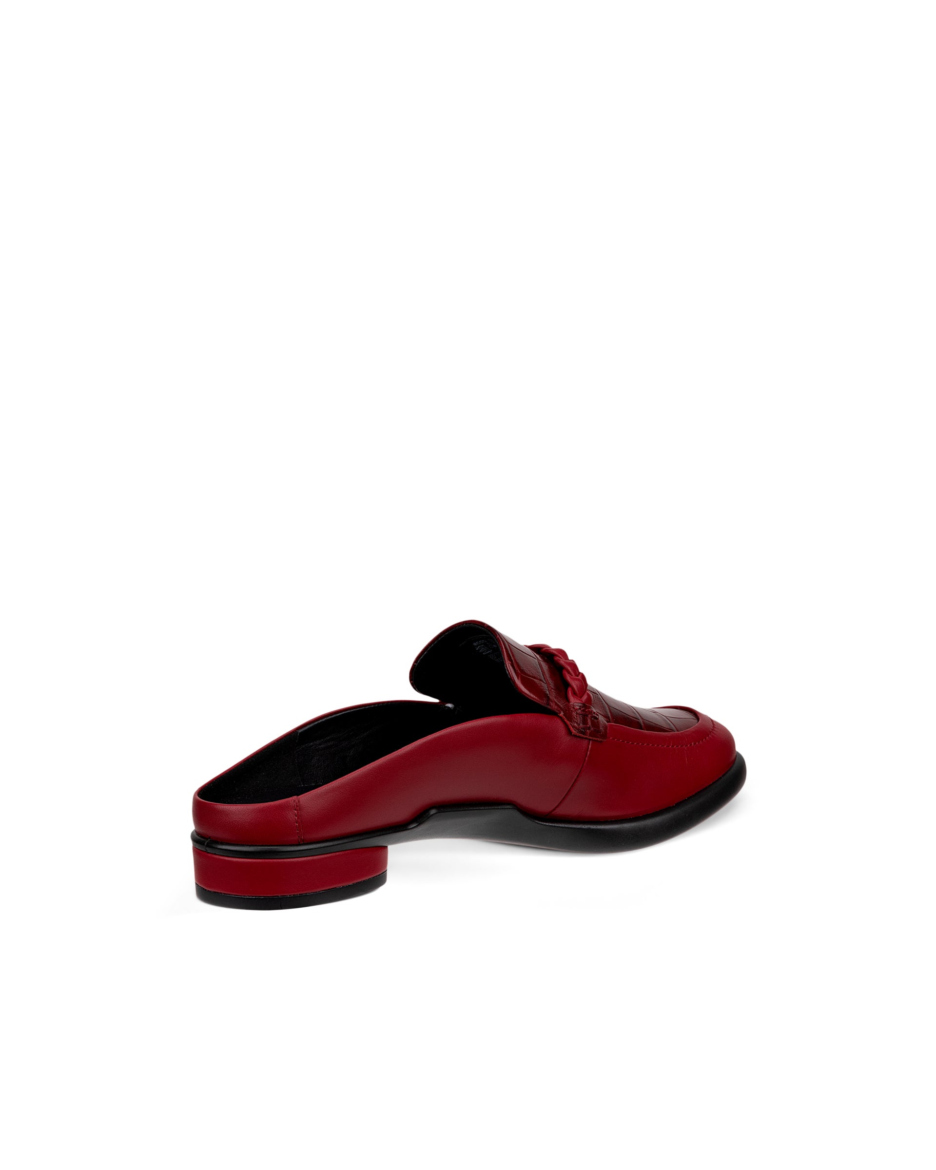 Women's ECCO® Sculpted LX Leather Mule Sandal - Red - Back