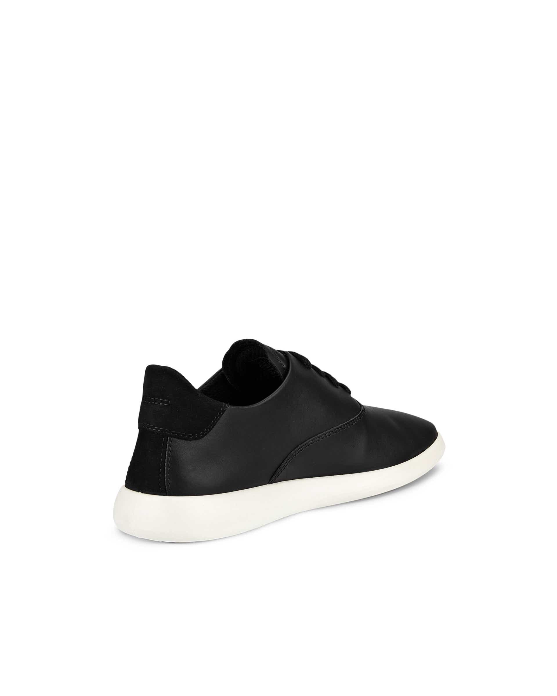 ECCO® Minimalist chaussures à lacet en cuir pour femme - Noir - Back
