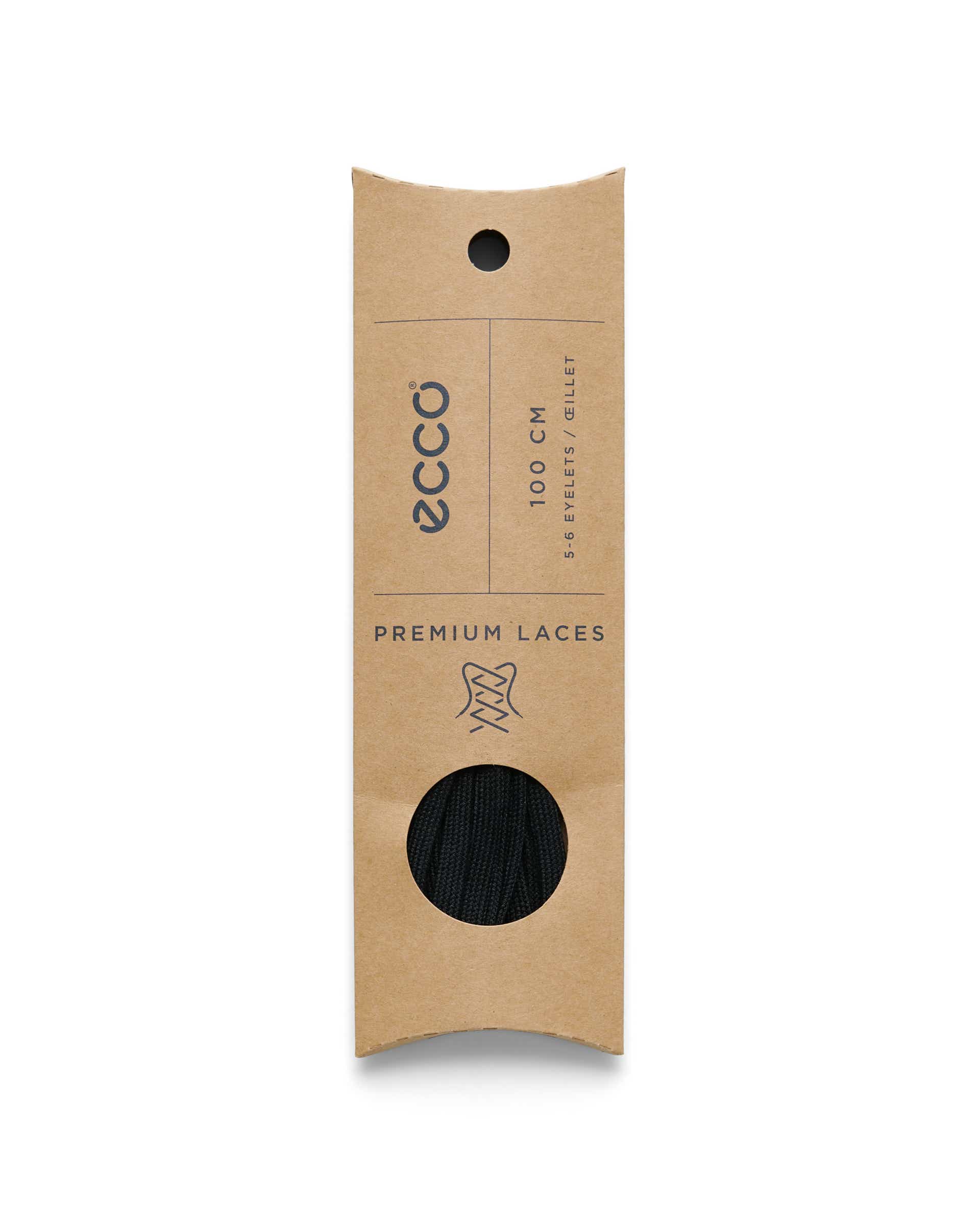 Atacadores espalmados ECCO® Flat - Preto - Detail-2