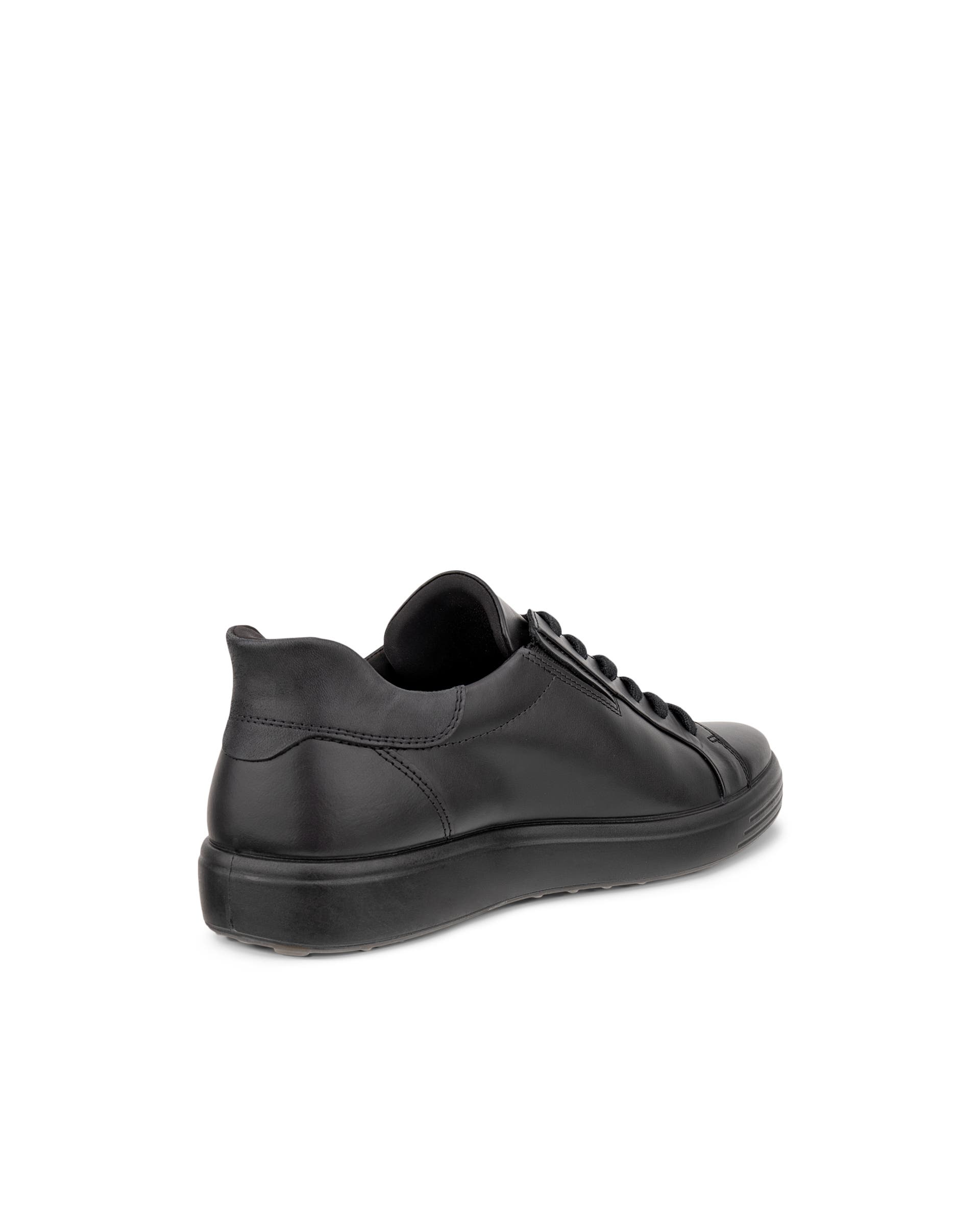 ECCO® SOFT 7 sneakers i læder til herrer - Sort - Back
