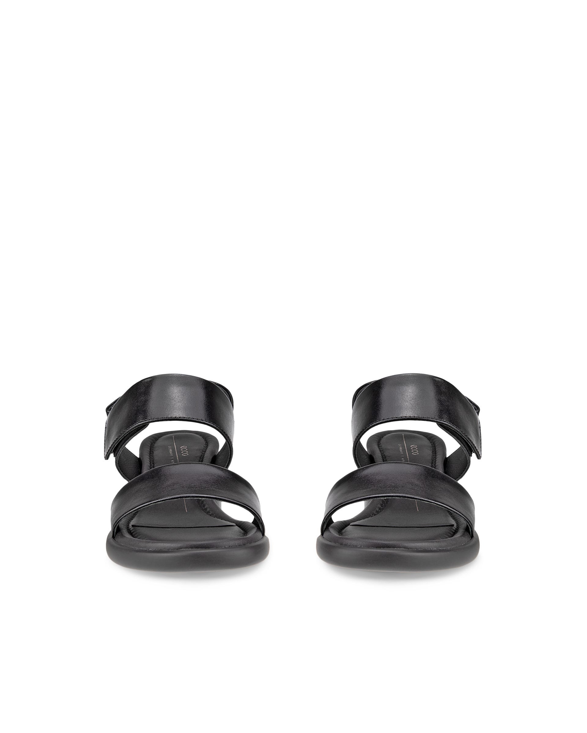 Women's ECCO® Sculpted LX 35 Leather Heeled Sandal - Black - Front pair
