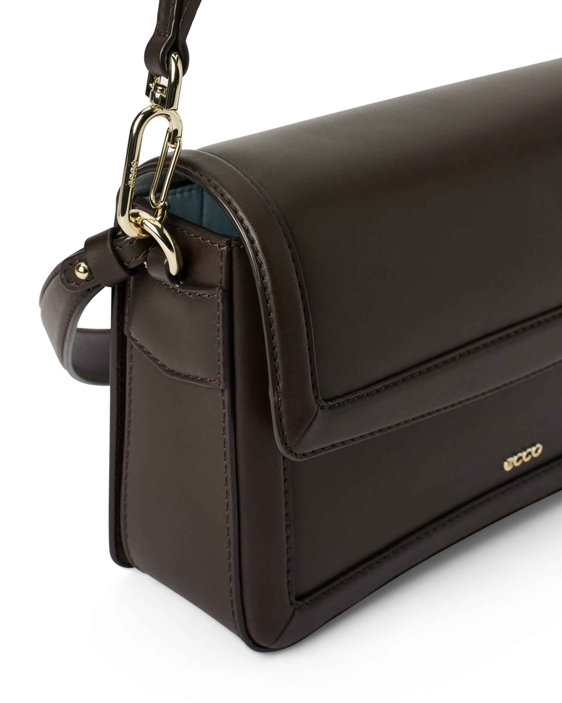 Women's ECCO® PINCH BAG Leather Pinch Crossbody Bag - Brown - Main