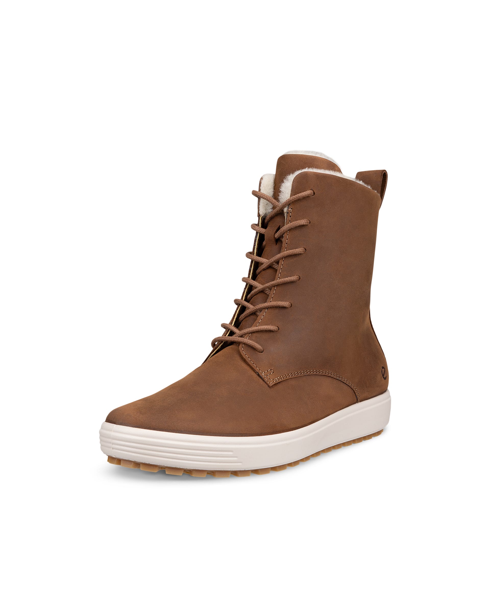 Women's ECCO® SOFT 7 TRED Nubuck Mid-Cut Boot - Brown - Outside