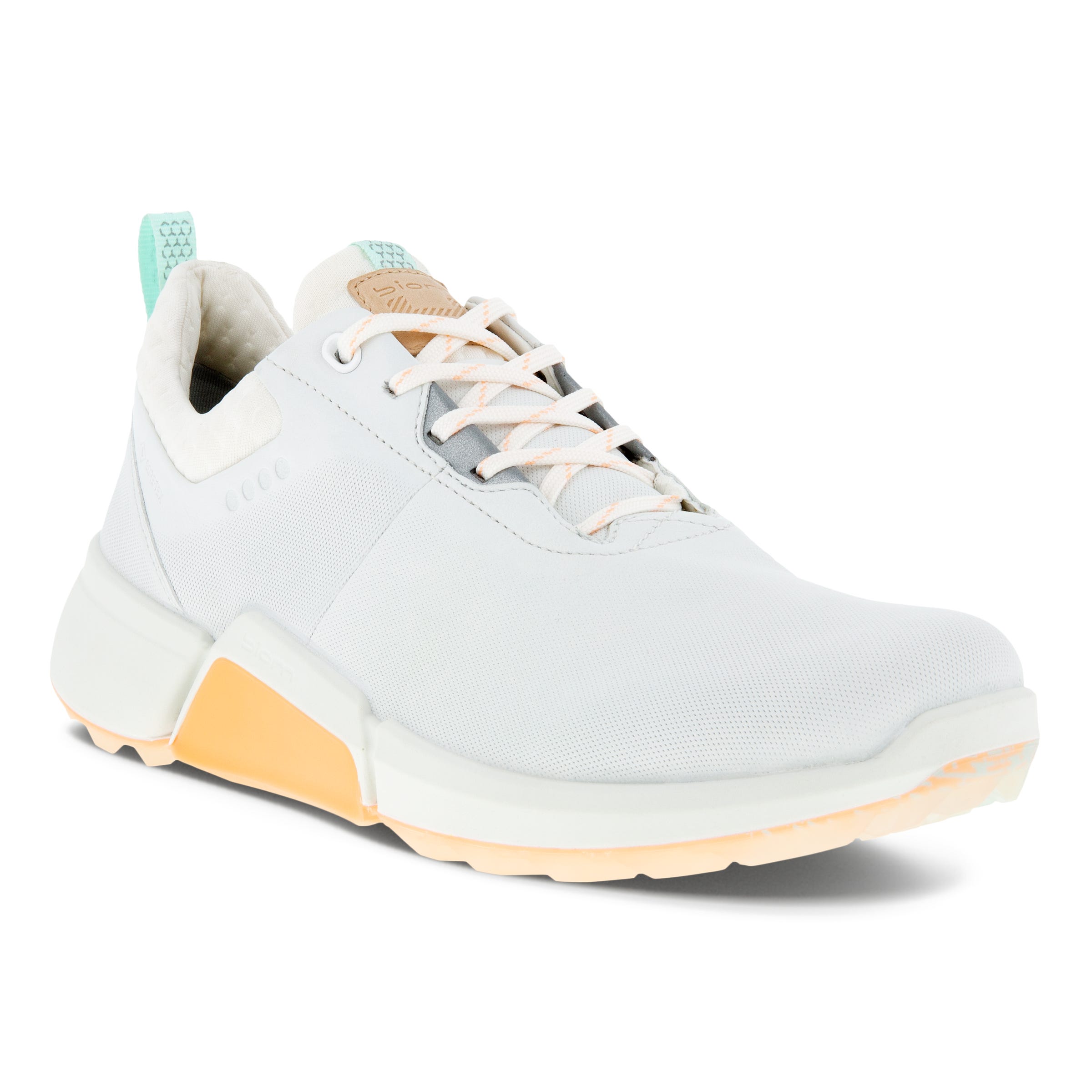 Ladies ECCO® Golf BIOM H4 Leather Gore-Tex Shoe - White - Main