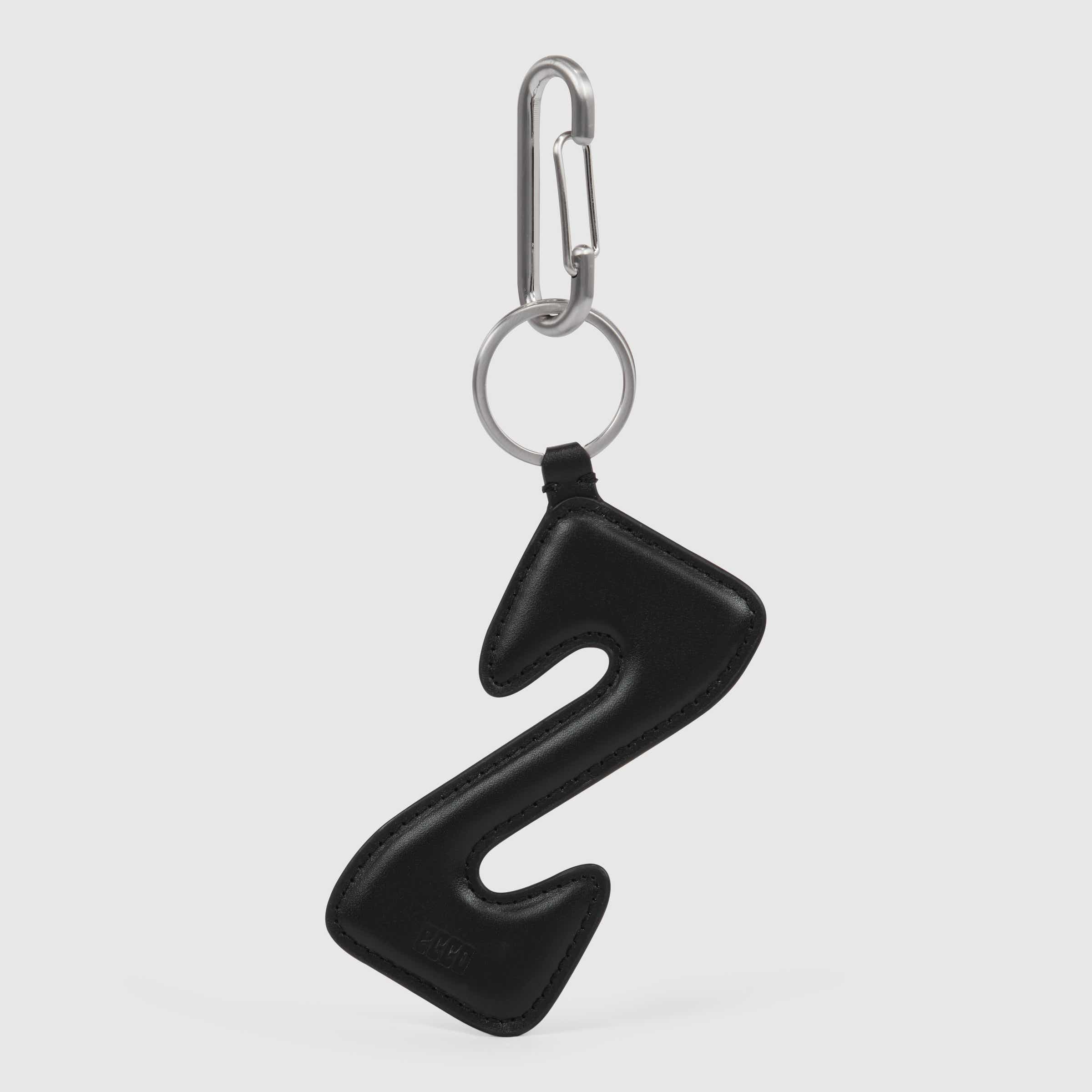 ECCO® E Padded 'Z' Leather Charm - Black - Main