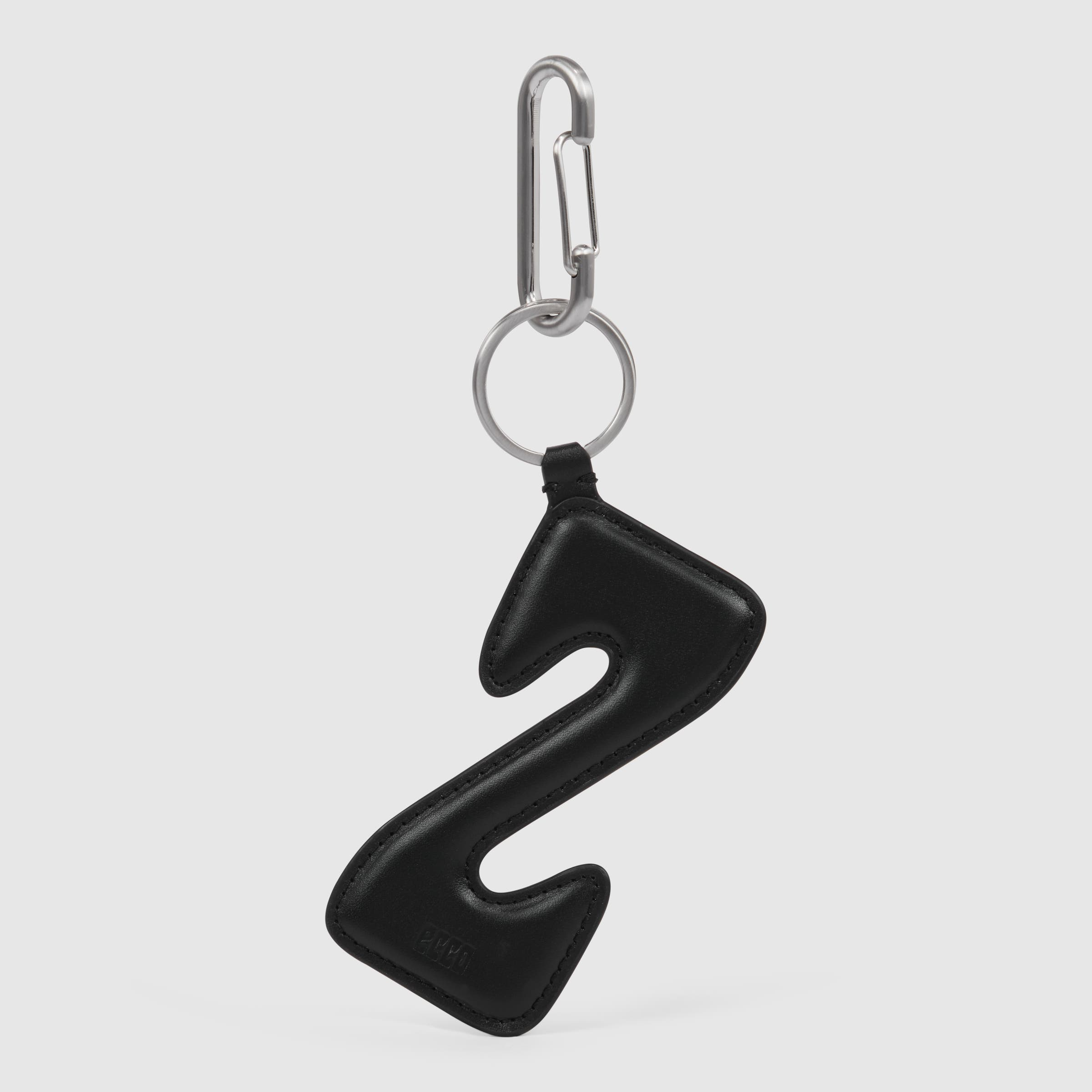 ECCO® E Padded 'Z' Leather Charm - Black - Main