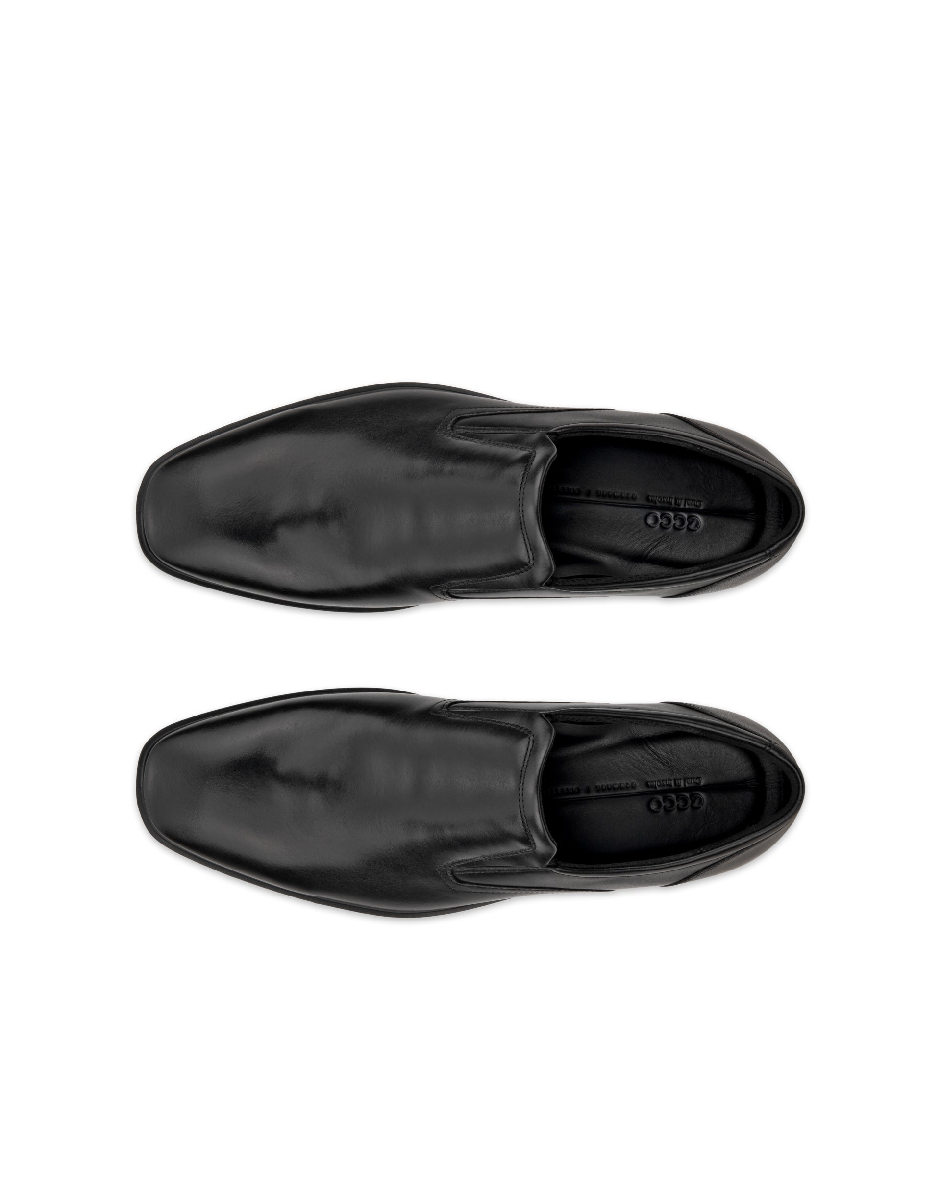 Pánska kožená nazúvacia obuv ECCO® Metropole Milan - Čierna - Top left pair